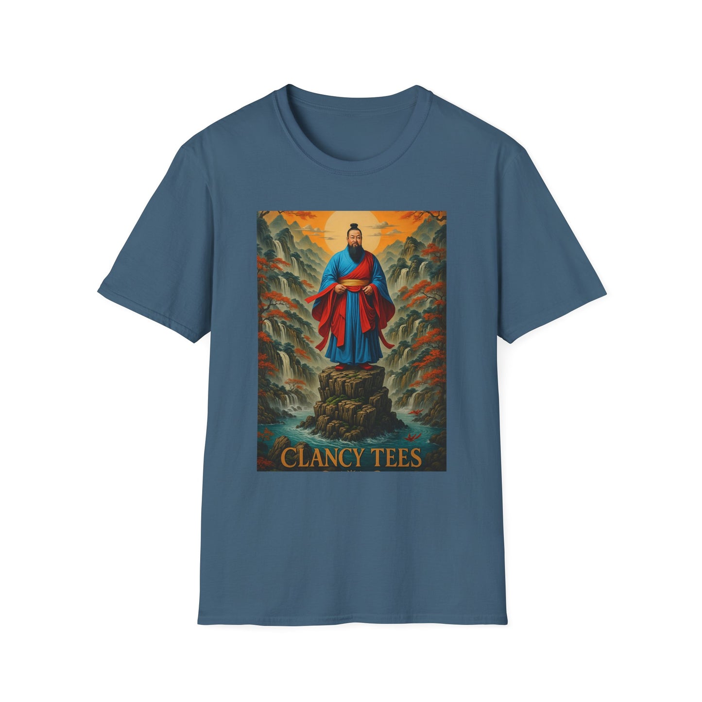 Ancient Warrior Monk T-Shirt Samurai Zen Mountain Tee Japanese Warrior Art Shirt Gift for Martial Arts Fans Gift for History Lovers Spiritual Art