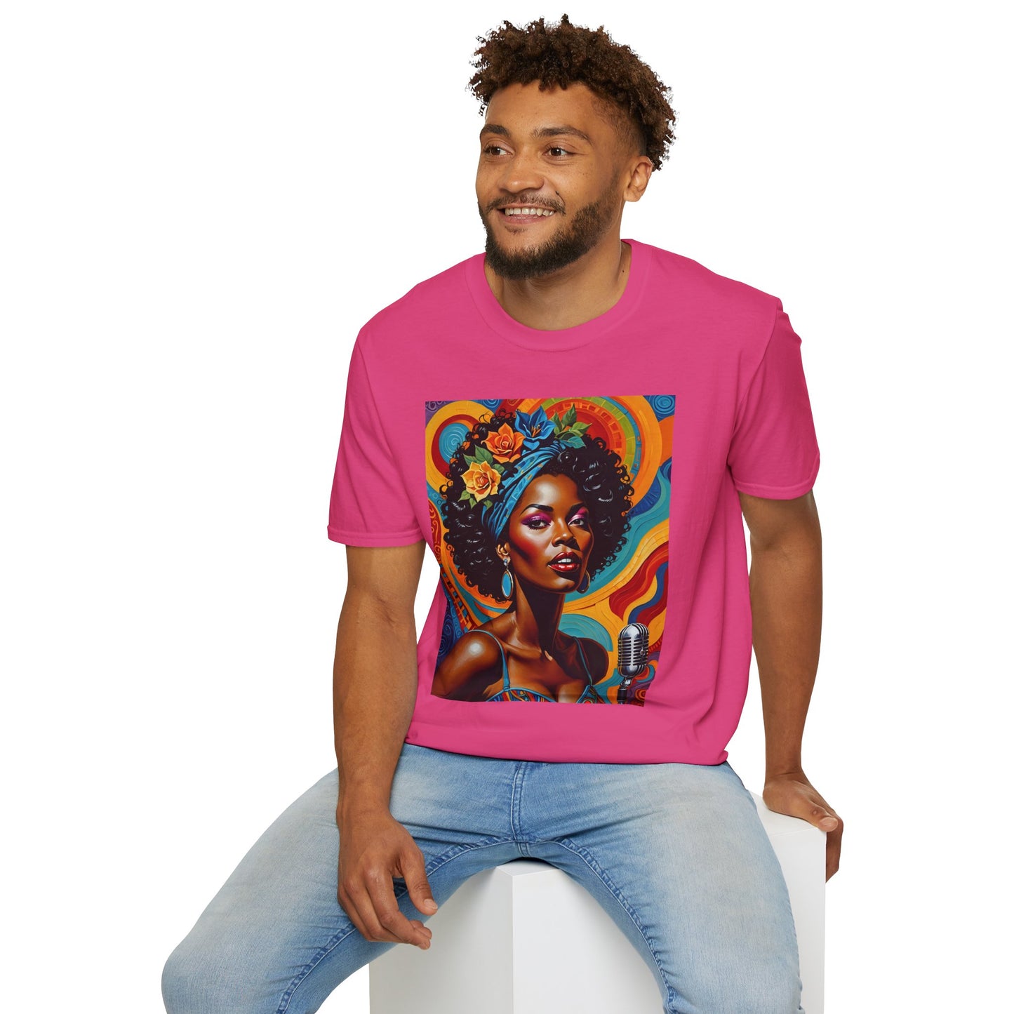 Afrofuturist Soul Singer T Shirt Cosmic Jazz Graphic Tee Retro Funk Fashion Music Artwork Top Gift for Soul Fans