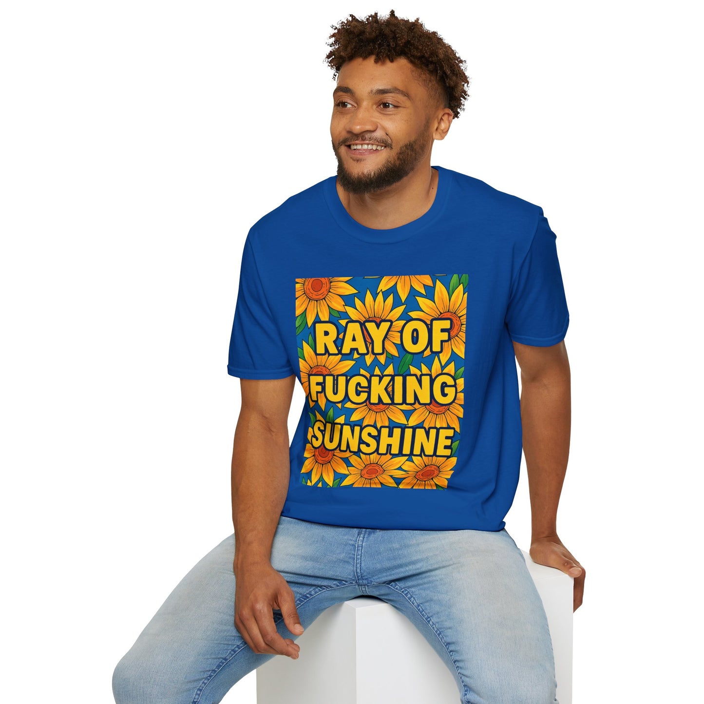 Cheerful Graphic Tee: "Ray of Fucking Sunshine" Unisex Softstyle T-Shirt | Gift for Friends, Casual Wear, Summer Vibes, Birthday Gift, [...]