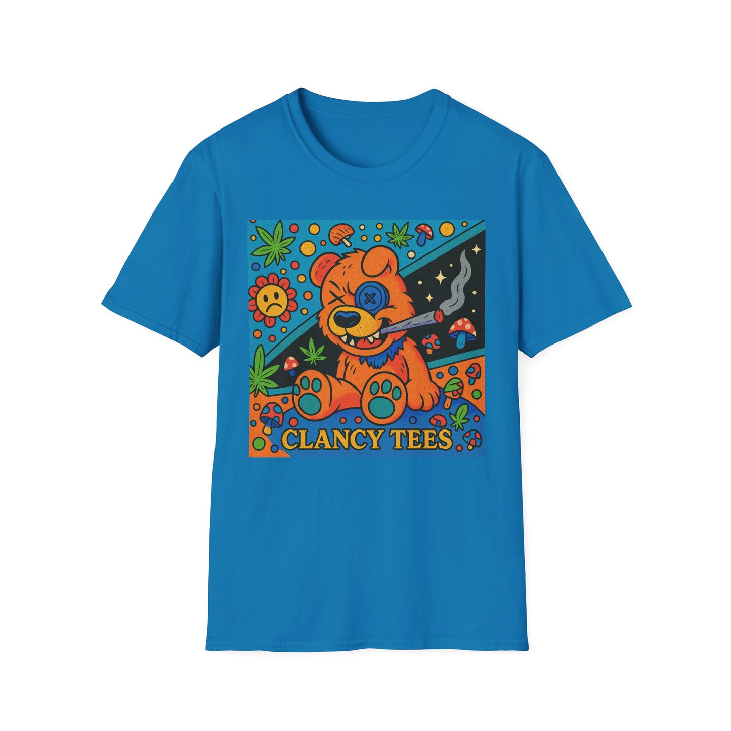 Vibrant Animal Graphic T-Shirt, Casual Tee for Pet Lovers, 420 Friendly Gift, Retro Style, Summer Wear, Fun Everyday Top