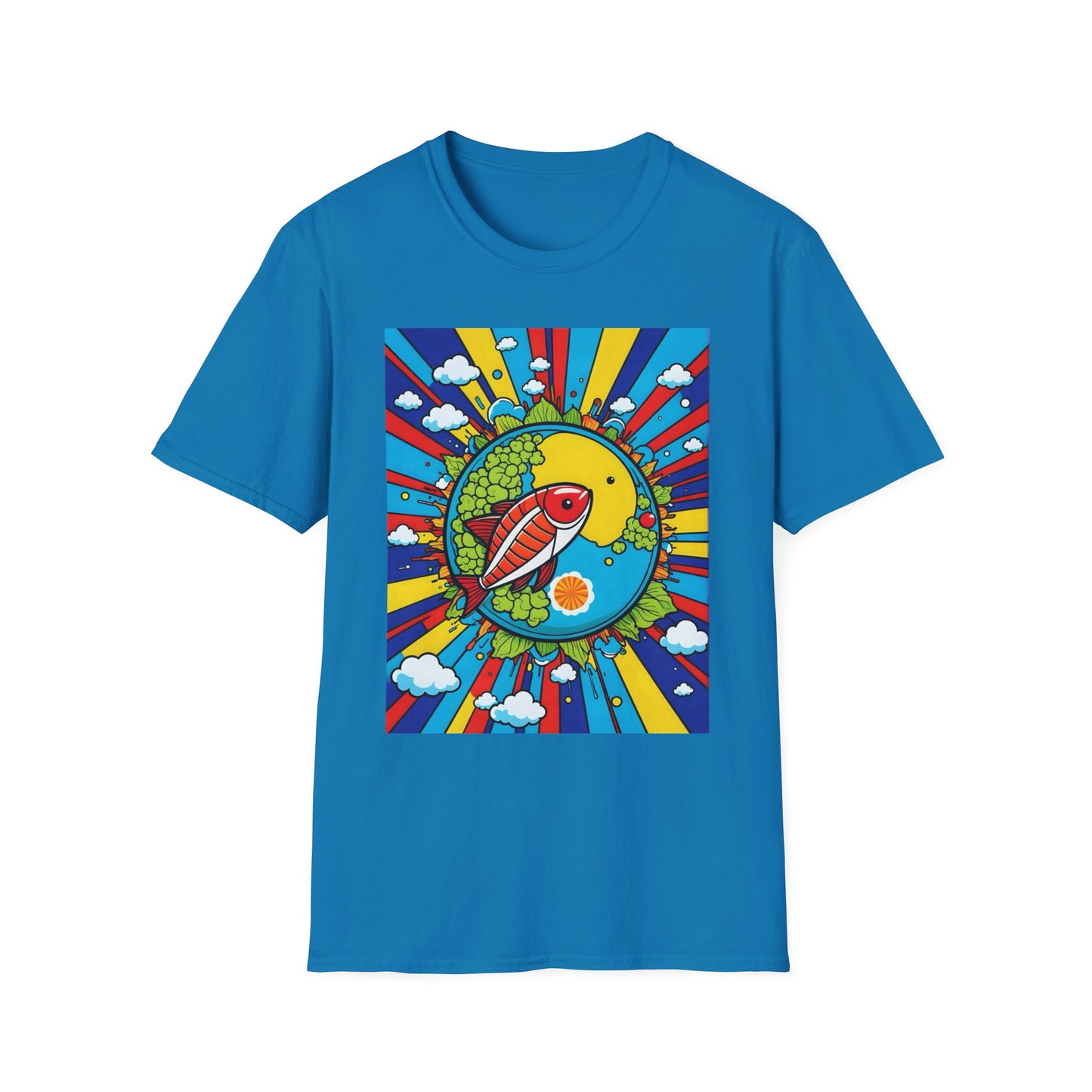Trippy Sushi Shirt for Foodies Gift for Psychedelic Art Fans Funny Unisex Japanese Graphic Tee