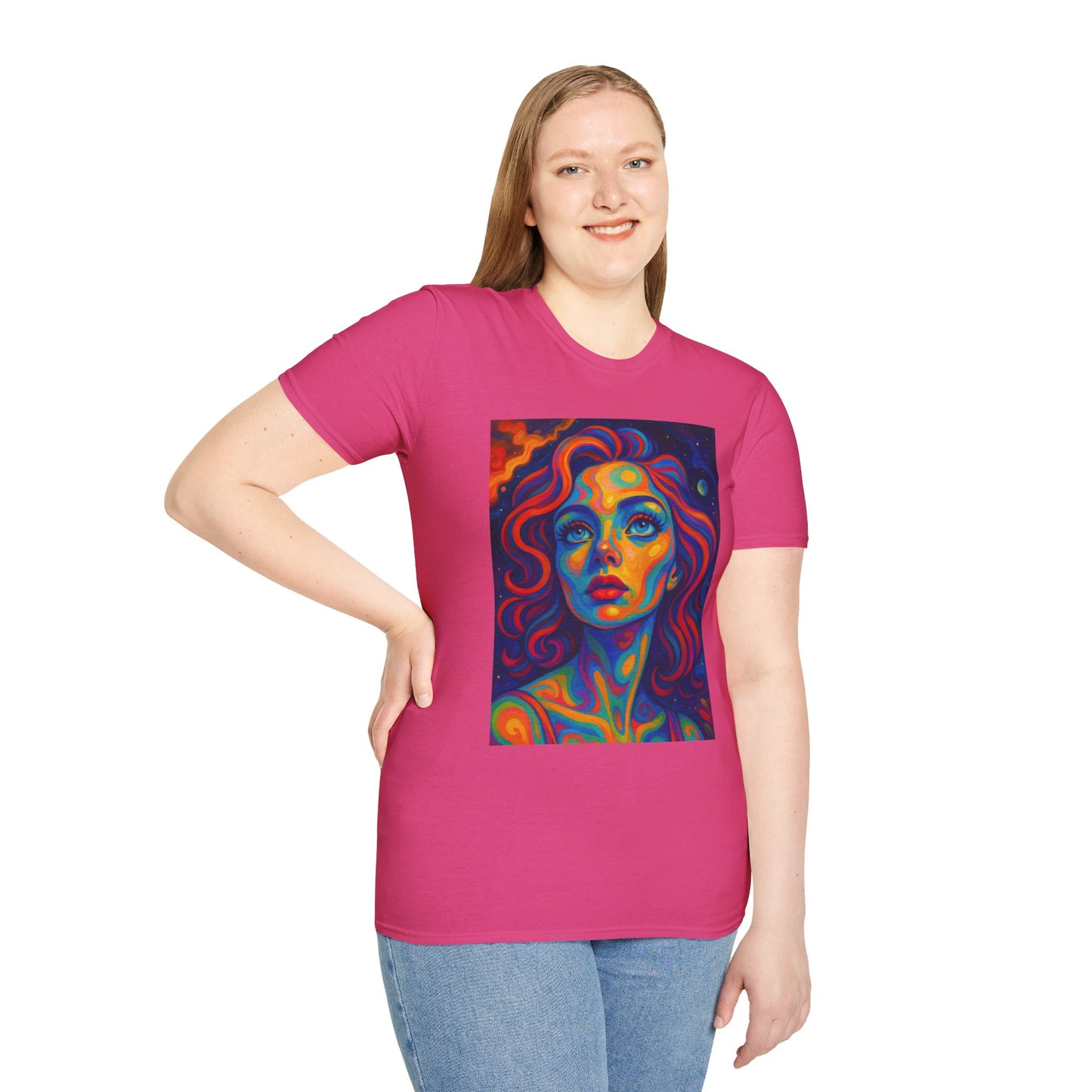 Psychedelic Woman Face Shirt | Trippy Pop Art T-Shirt | Colorful Surreal Portrait Tee | Gift for Art Lovers