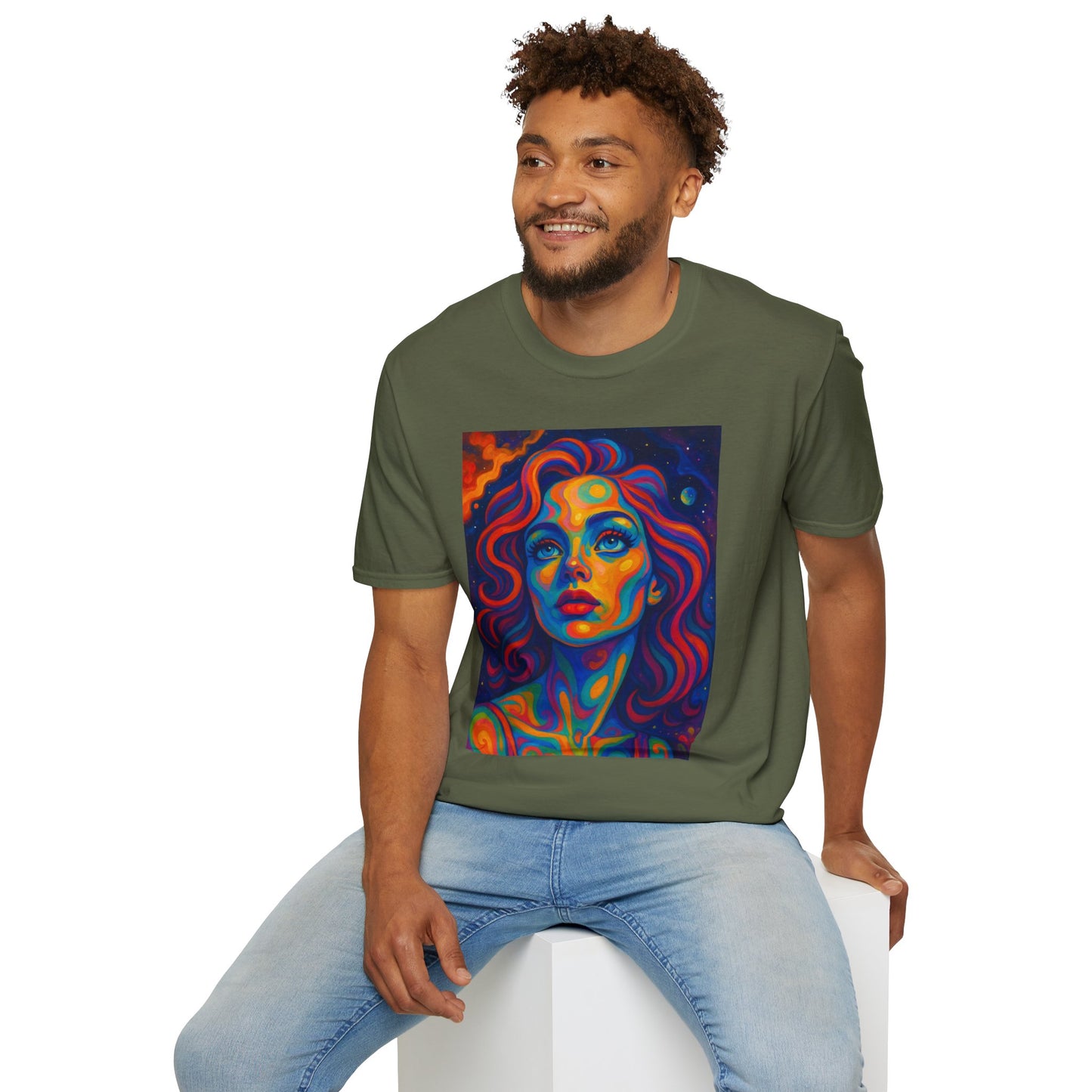Psychedelic Woman Face Shirt | Trippy Pop Art T-Shirt | Colorful Surreal Portrait Tee | Gift for Art Lovers