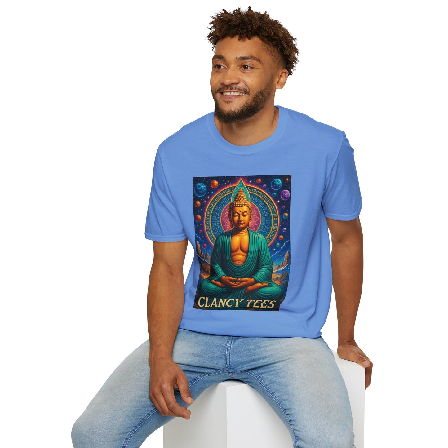 Trippy Buddha Meditation T-Shirt – Psychedelic Spiritual Shirt for Zen Seekers, Yoga Lovers, Gift for Mindful Friends, Cosmic Energy Tee