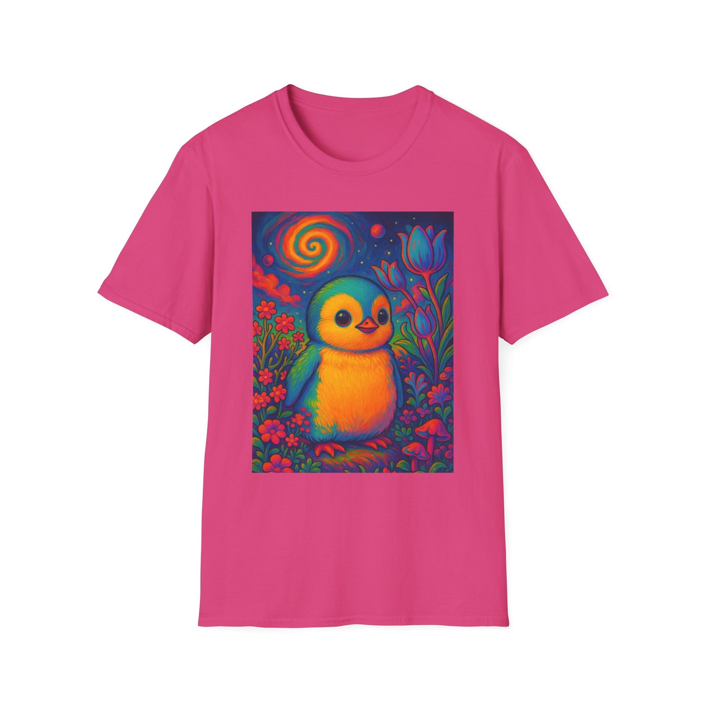 Psychedelic Baby Penguin T-Shirt – Trippy Cute Animal Tee – Gift for Penguin Lovers – Groovy Nature Shirt for Weirdos, Hippies, and Art Freaks