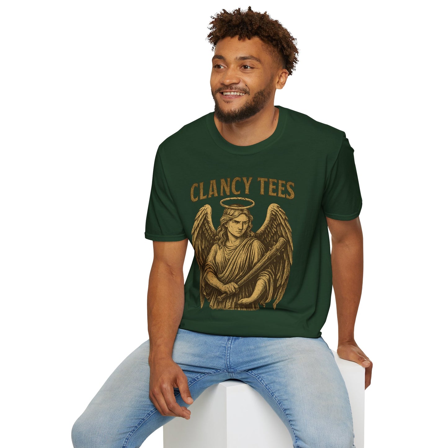 Warrior Angel T-Shirt Gothic Archangel Graphic Tee Dark Fantasy Shirt Gift for Metal Fans Gift for Angel Lovers Celestial Warrior Artwork