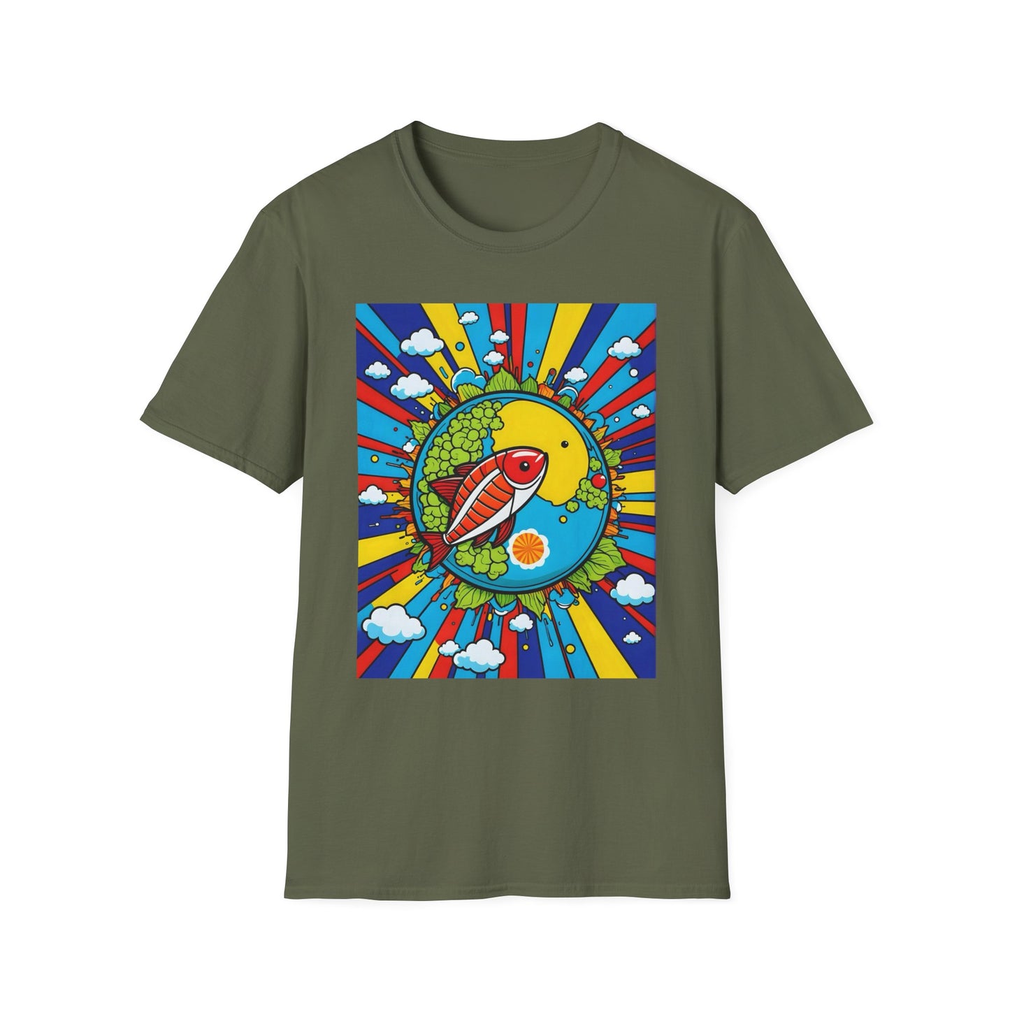 Trippy Sushi Shirt for Foodies Gift for Psychedelic Art Fans Funny Unisex Japanese Graphic Tee
