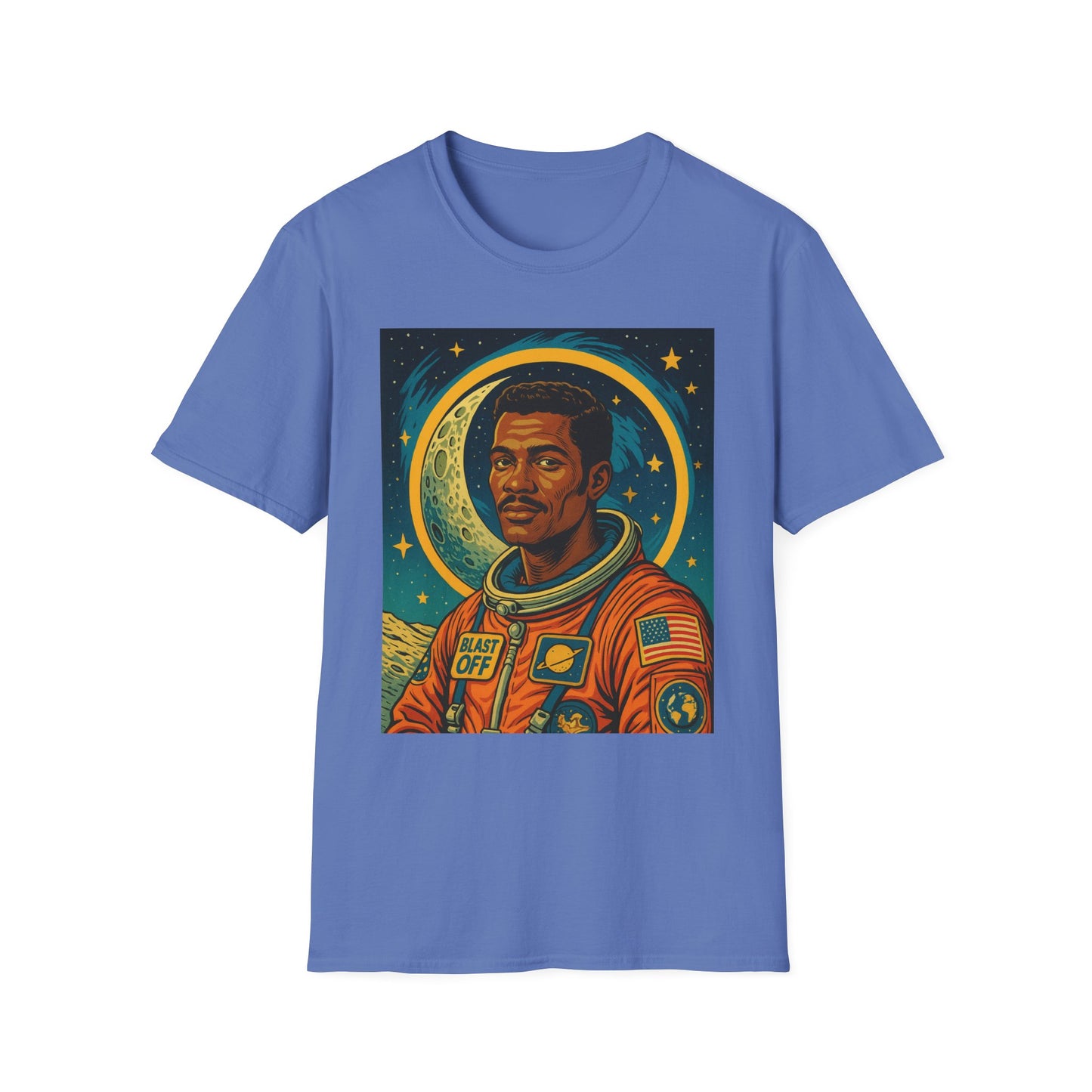 Afrofuturist Astronaut Shirt – Retro Space Art Tee – Gift for Sci-Fi Fans, Black Space History Buffs, Dreamers, Visionaries, and Cosmic Thinkers