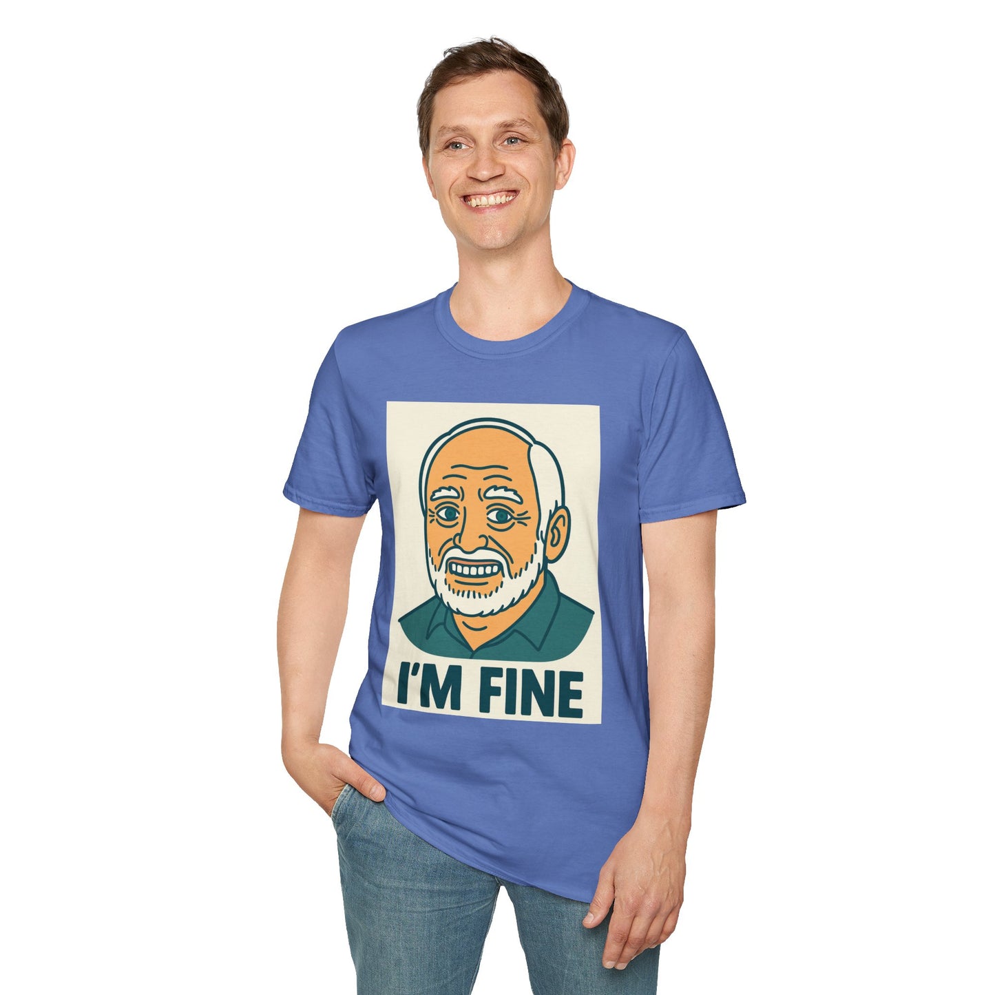 Humorous Unisex T-Shirt - 'I'M FINE', Funny Gift, Casual Wear, Everyday Humor, Father's Day Tee, Gift for Dad