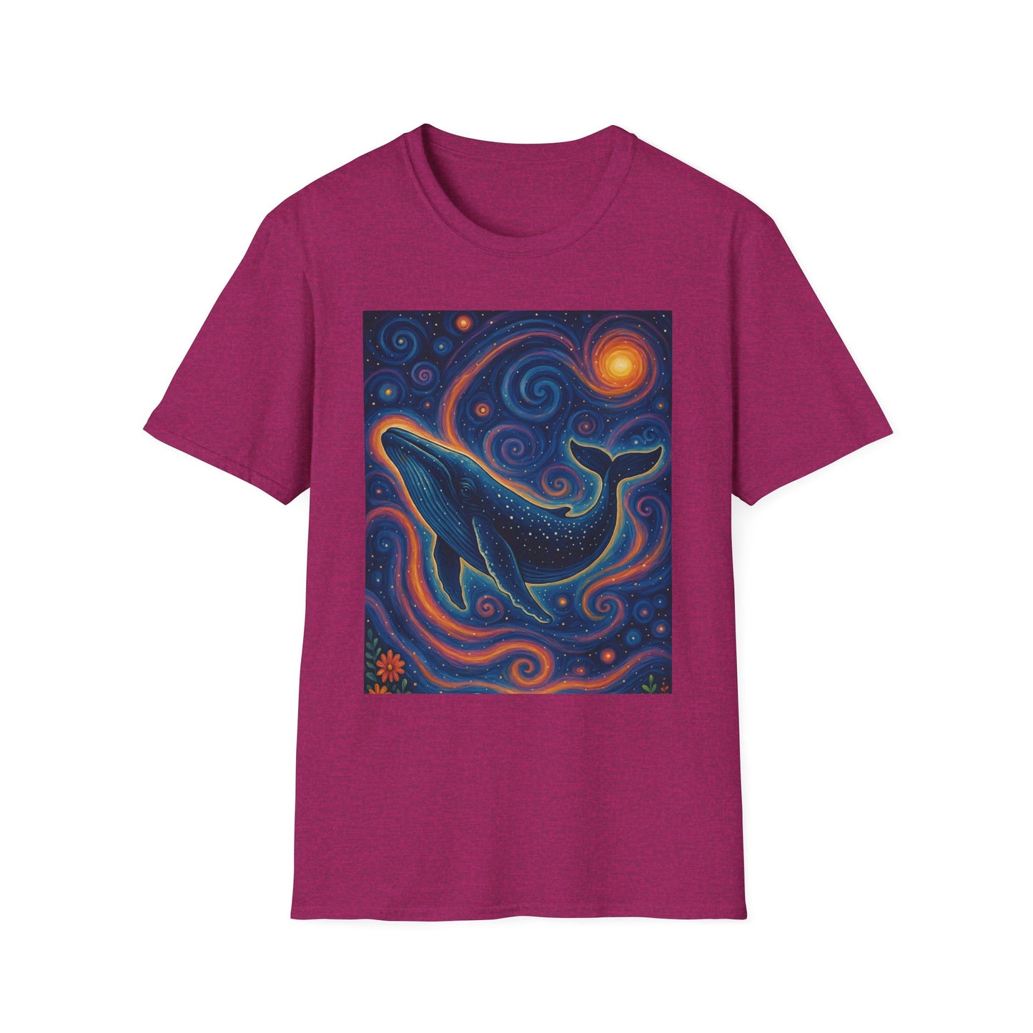 Cosmic Whale T-Shirt – Surreal Space Ocean Graphic Tee – Spiritual Whale Shirt Gift for Dreamers, Stargazers, Nature Nerds & Trippy Art Collectors