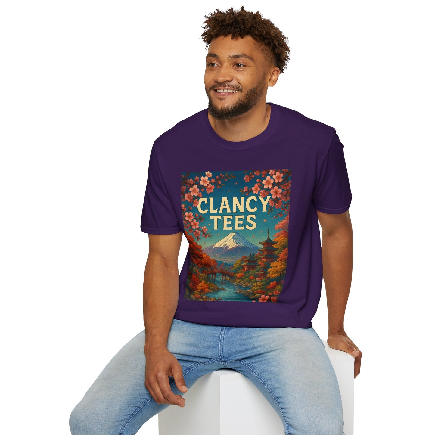 Clancy Tees Unisex Softstyle T-Shirt - Japanese Landscape Design, Gift for Nature Lovers, Vintage Aesthetic Tee, Casual Wear, Art [...]
