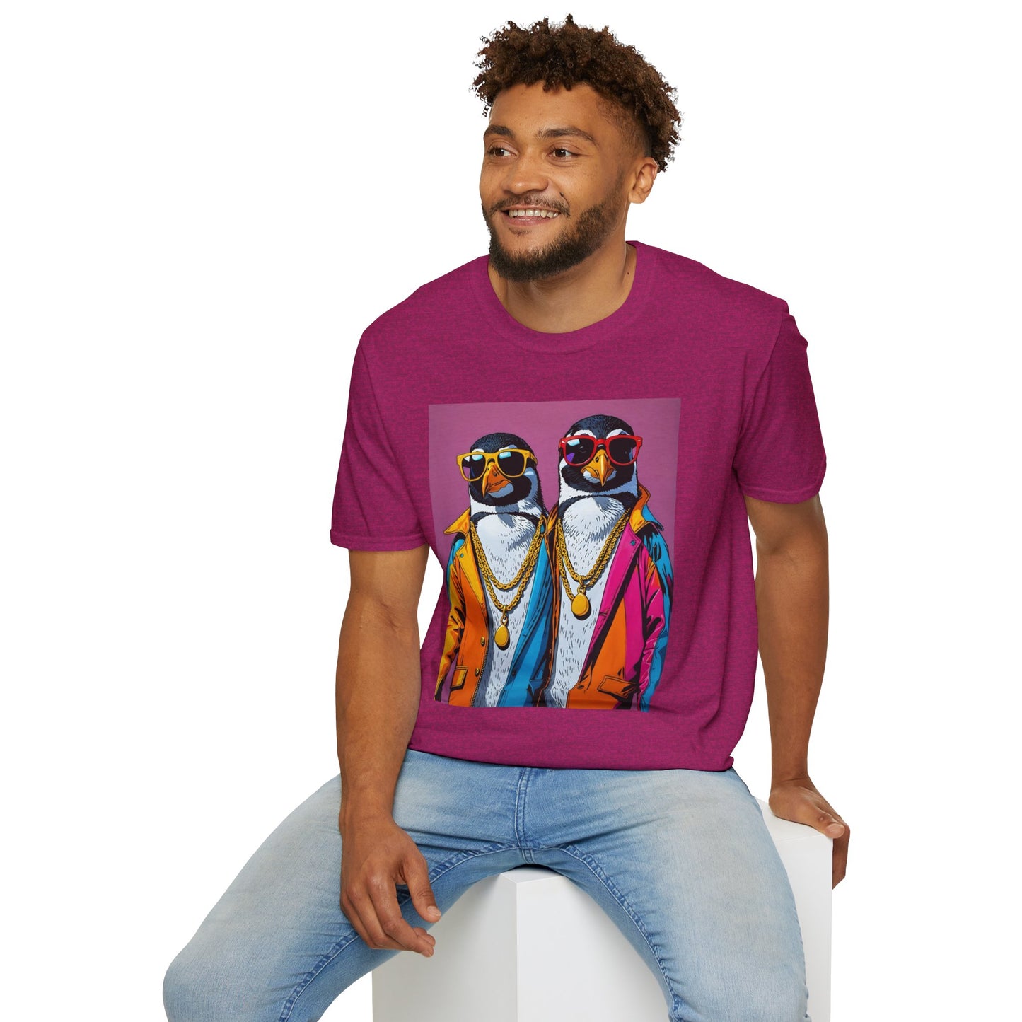 Cool Penguin Shirt – Funny Hip Hop Penguin Graphic Tee – Gift for Animal Lovers, Streetwear Fans, and People Who Stay Icy Year-Round