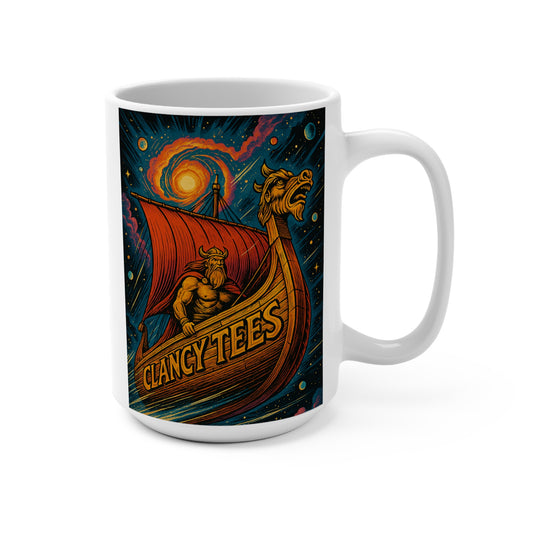 Viking Longship Mug Norse Mythology Coffee Cup Warrior Art Gift For History Fans