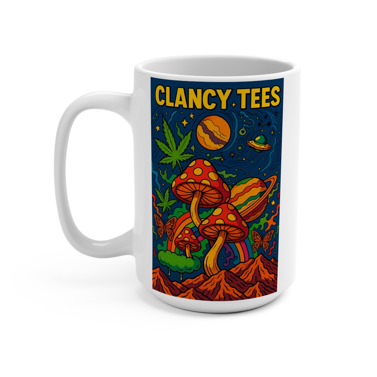 Trippy Mushroom Coffee Mug Psychedelic Galaxy Cup Stoner Gift For Friends