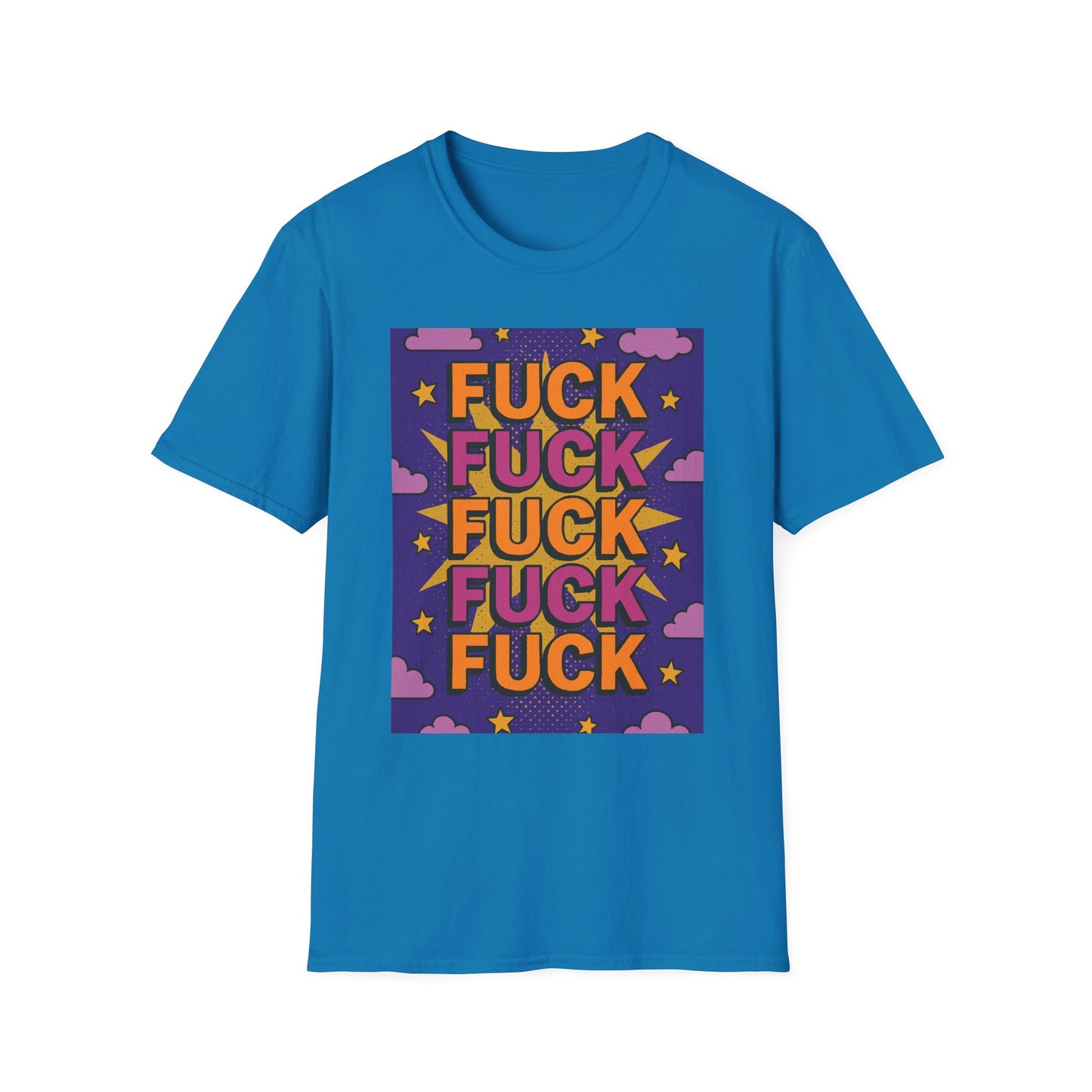 Stacked Fuck Shirt – Funny Profanity Graphic Tee for Overstimulated Adults, Stress Relief Wear, Gift for Burnouts, Cynics, and Sarcastic Friends