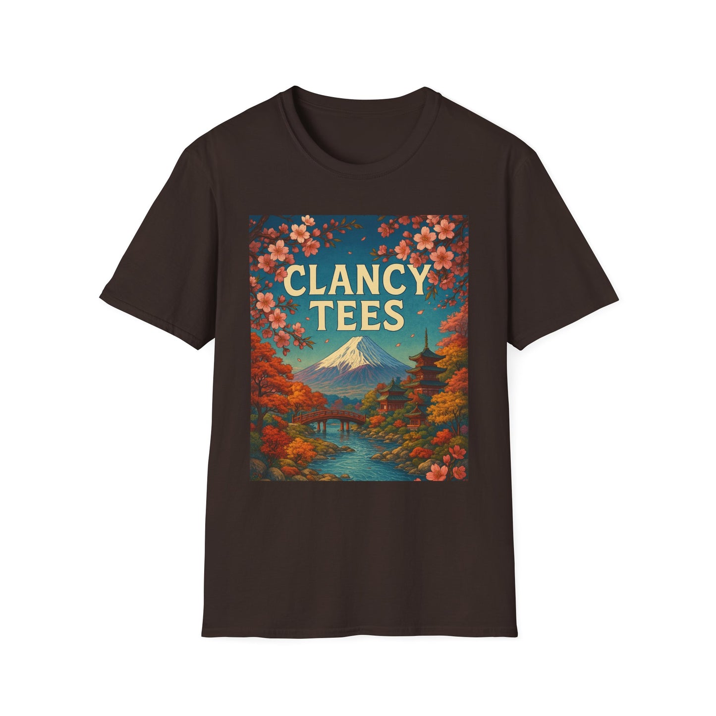 Clancy Tees Unisex Softstyle T-Shirt - Japanese Landscape Design, Gift for Nature Lovers, Vintage Aesthetic Tee, Casual Wear, Art [...]
