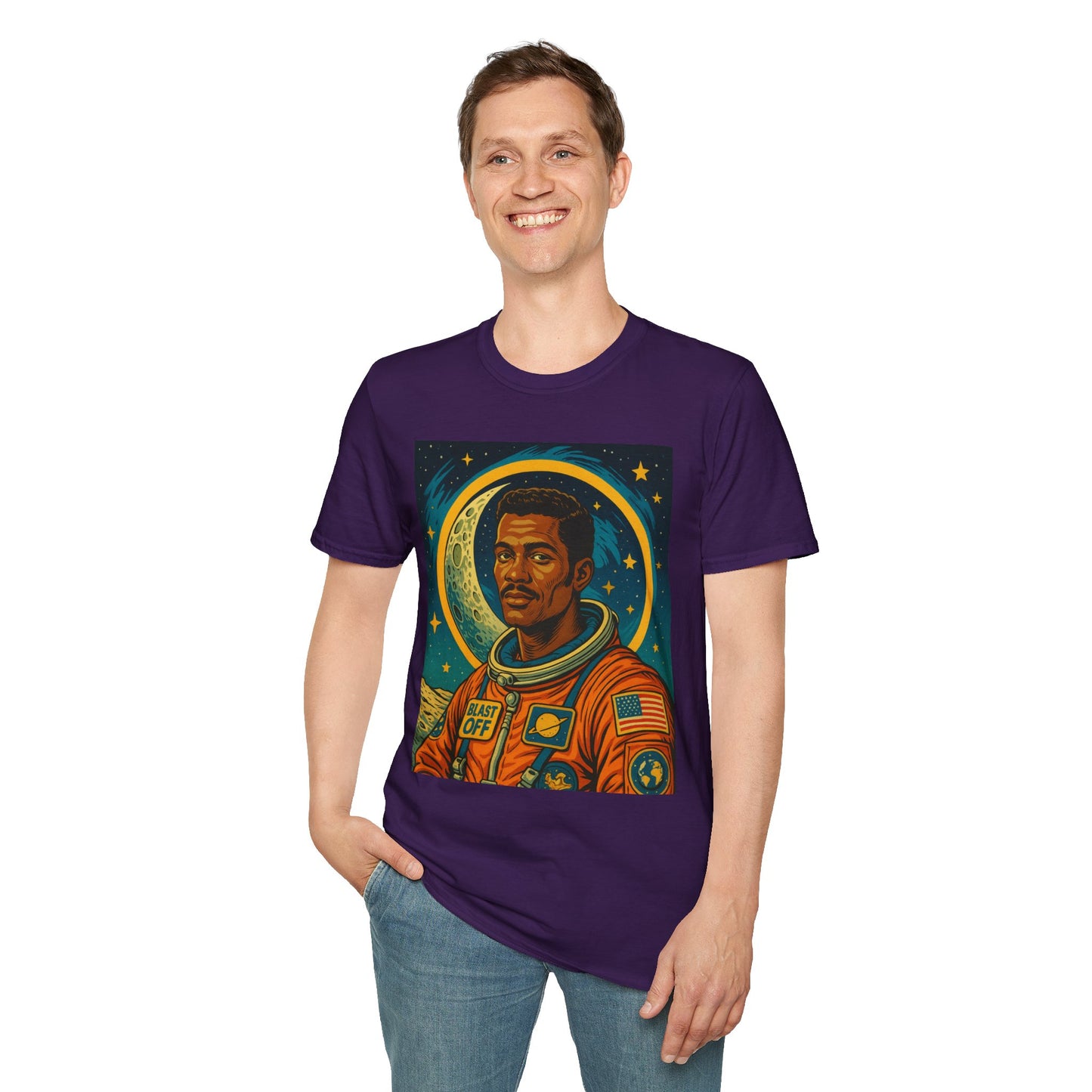 Afrofuturist Astronaut Shirt – Retro Space Art Tee – Gift for Sci-Fi Fans, Black Space History Buffs, Dreamers, Visionaries, and Cosmic Thinkers