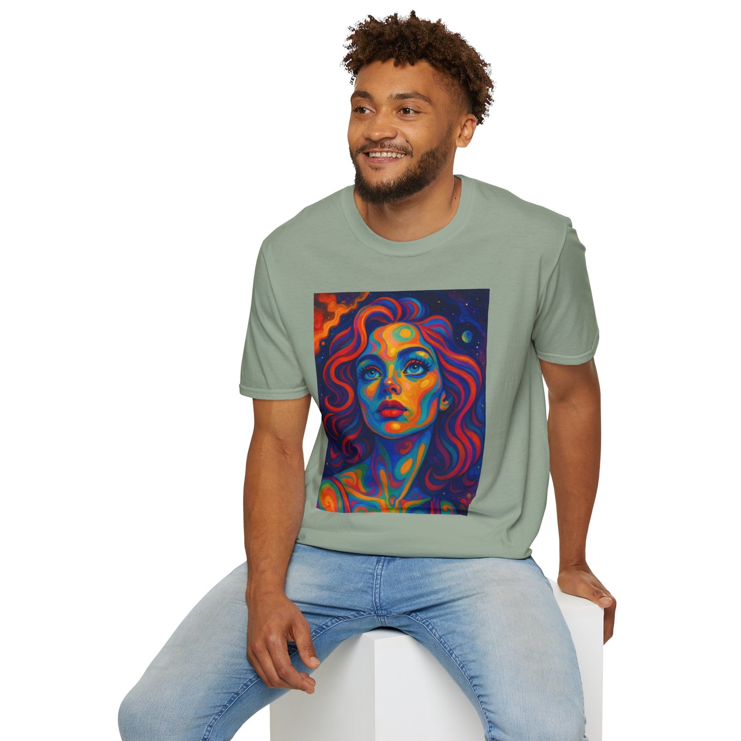 Psychedelic Woman Face Shirt | Trippy Pop Art T-Shirt | Colorful Surreal Portrait Tee | Gift for Art Lovers