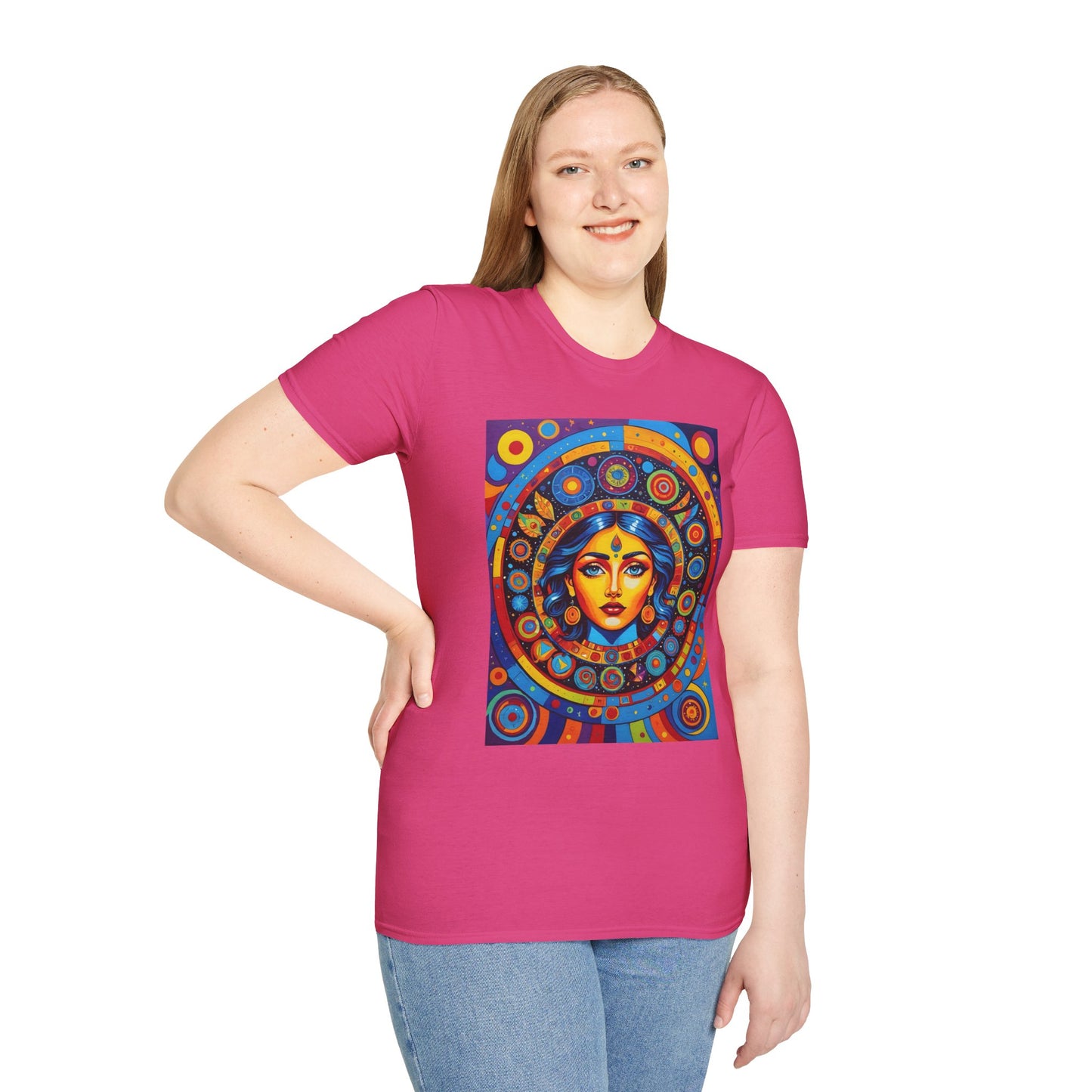Vibrant Art T-Shirt - Unisex Softstyle Tee, Colorful Graphic Shirt, Gift for Art Lovers, Perfect for Casual Wear, Unique Statement Piece