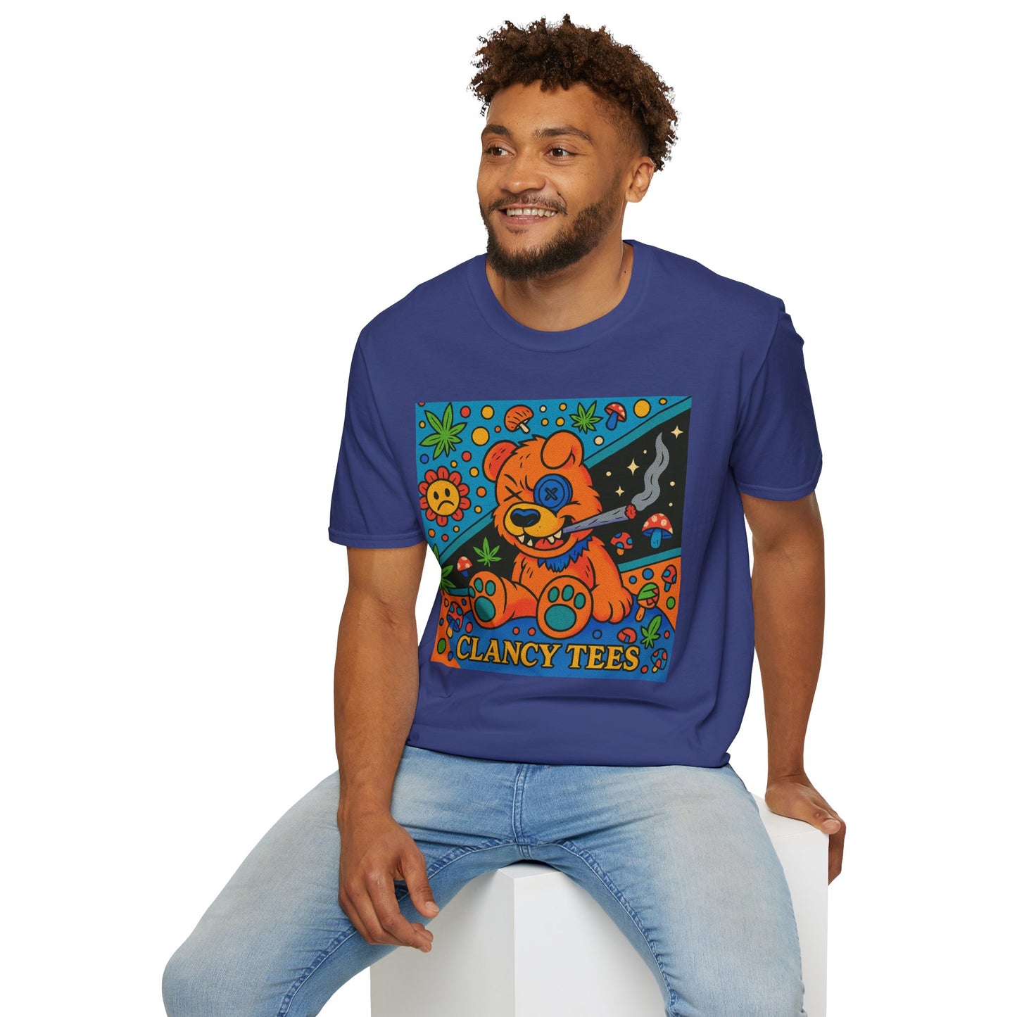 Vibrant Animal Graphic T-Shirt, Casual Tee for Pet Lovers, 420 Friendly Gift, Retro Style, Summer Wear, Fun Everyday Top