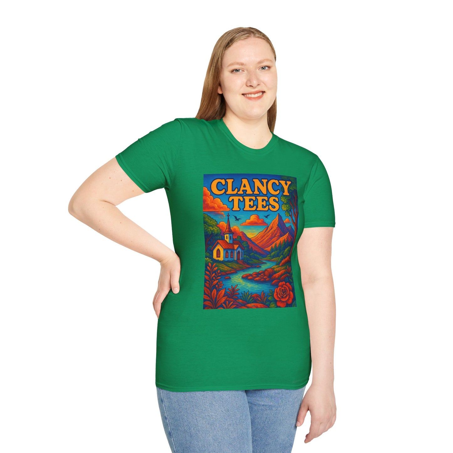Vibrant Scenic Unisex T-Shirt, Outdoor Adventure Tee, Nature Lover Apparel, Art-Inspired Casual Wear, Gift for All Occasions, Clancy Tees