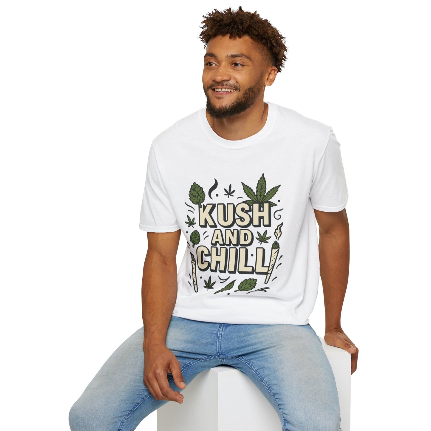 Kush and Chill Funny Weed Shirt – Stoner Relaxation Tee – Gift for Potheads, Chill Smokers, Cannabis Lovers, and 420 Enthusiasts