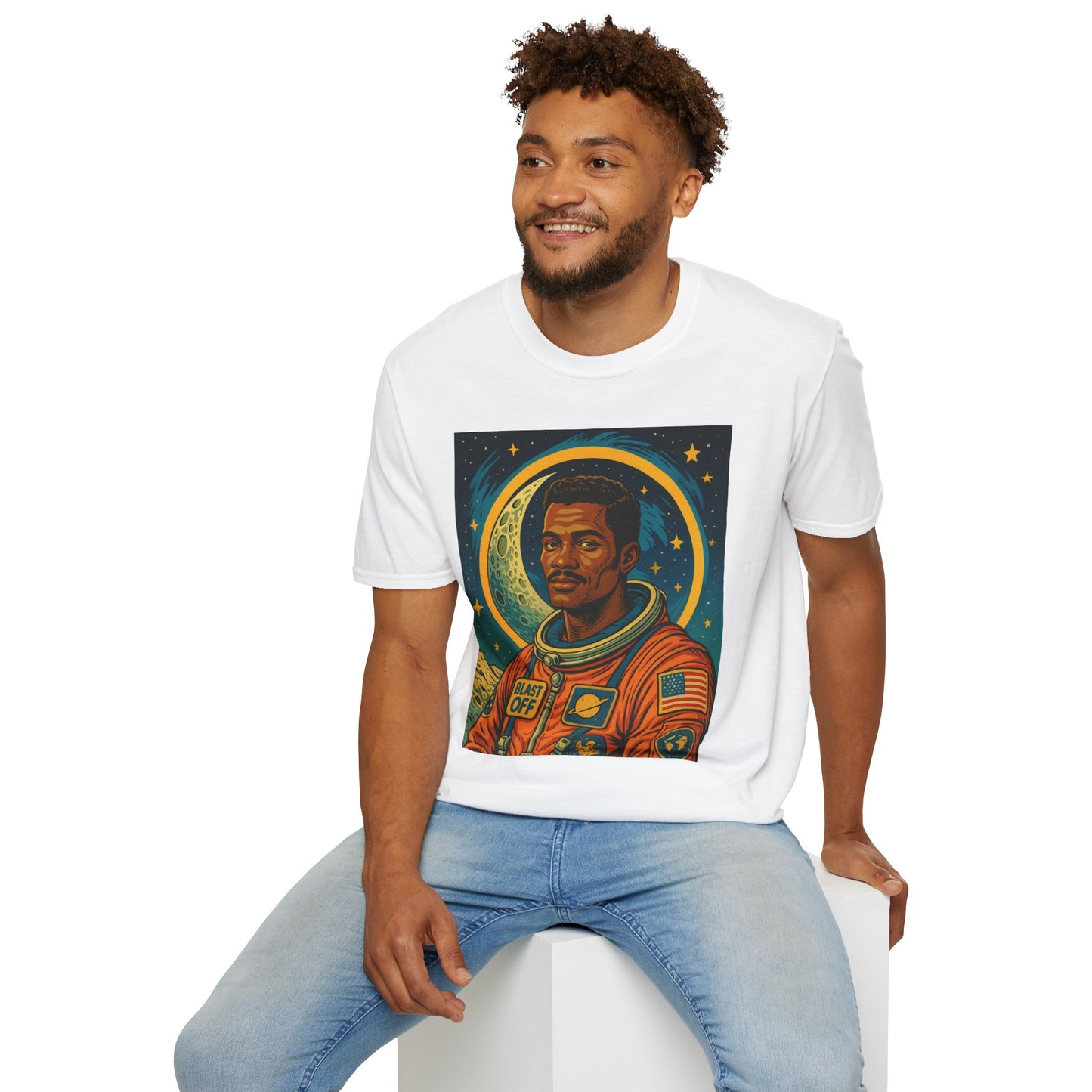 Afrofuturist Astronaut Shirt – Retro Space Art Tee – Gift for Sci-Fi Fans, Black Space History Buffs, Dreamers, Visionaries, and Cosmic Thinkers