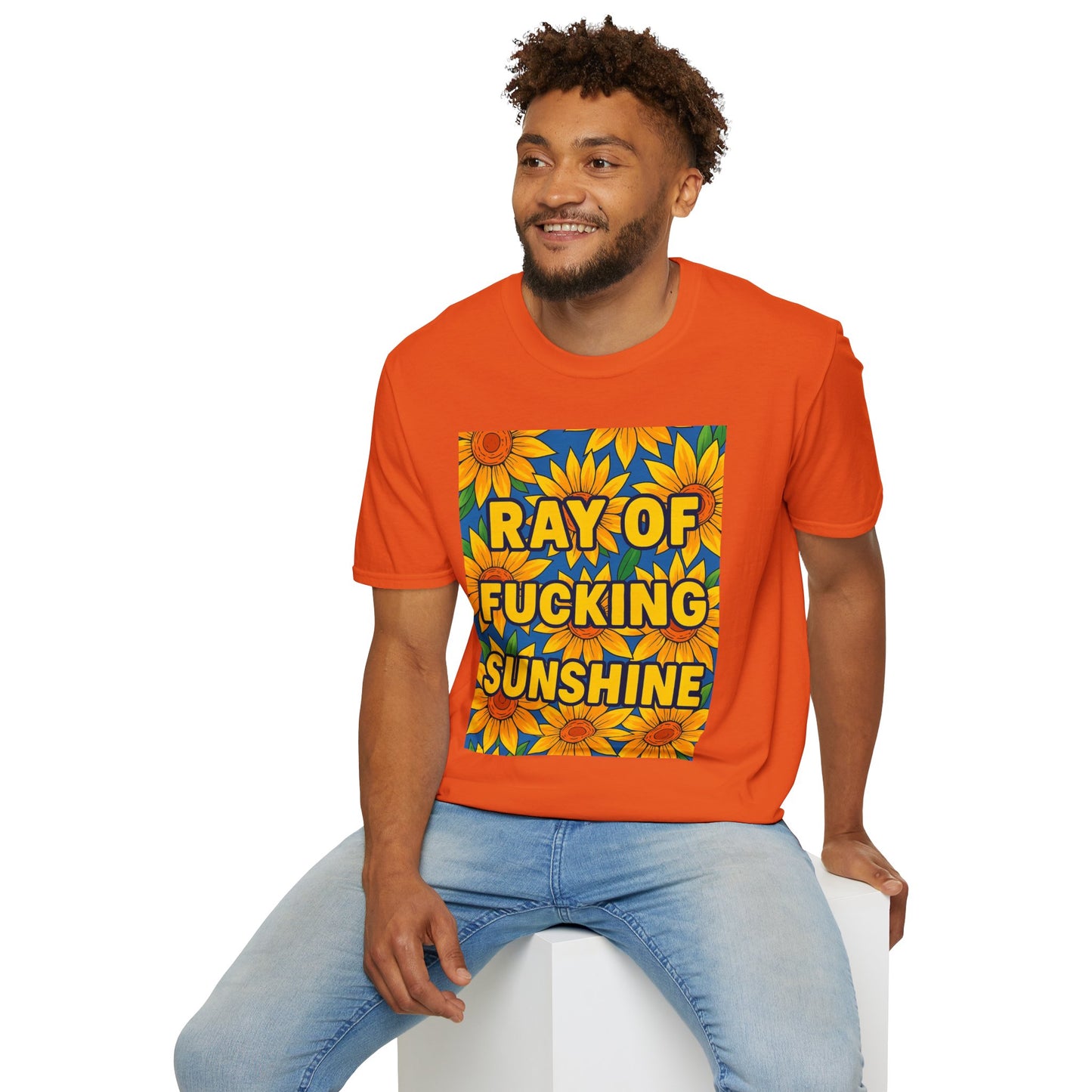 Cheerful Graphic Tee: "Ray of Fucking Sunshine" Unisex Softstyle T-Shirt | Gift for Friends, Casual Wear, Summer Vibes, Birthday Gift, [...]