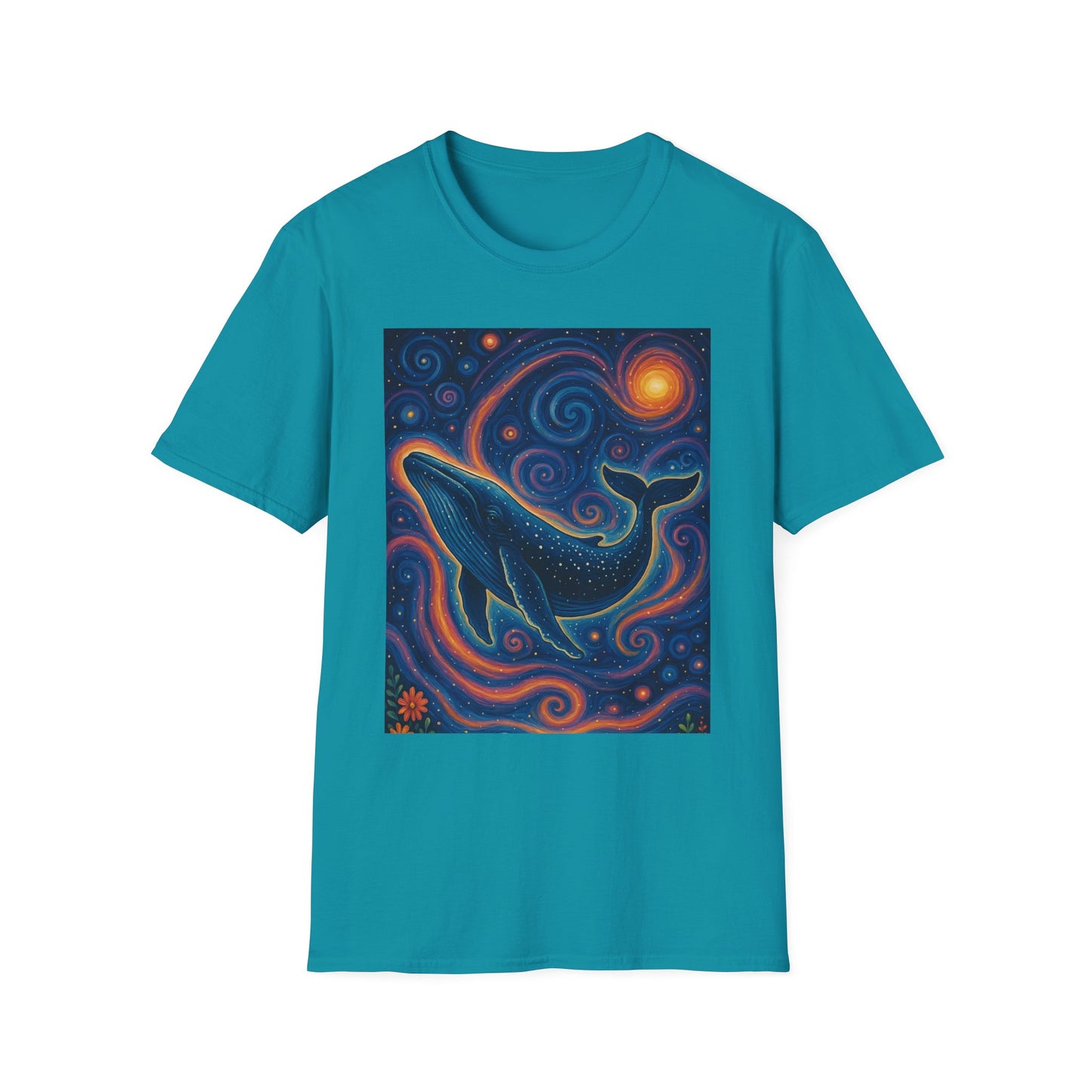 Cosmic Whale T-Shirt – Surreal Space Ocean Graphic Tee – Spiritual Whale Shirt Gift for Dreamers, Stargazers, Nature Nerds & Trippy Art Collectors