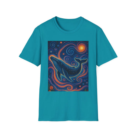 Cosmic Whale T-Shirt – Surreal Space Ocean Graphic Tee – Spiritual Whale Shirt Gift for Dreamers, Stargazers, Nature Nerds & Trippy Art Collectors