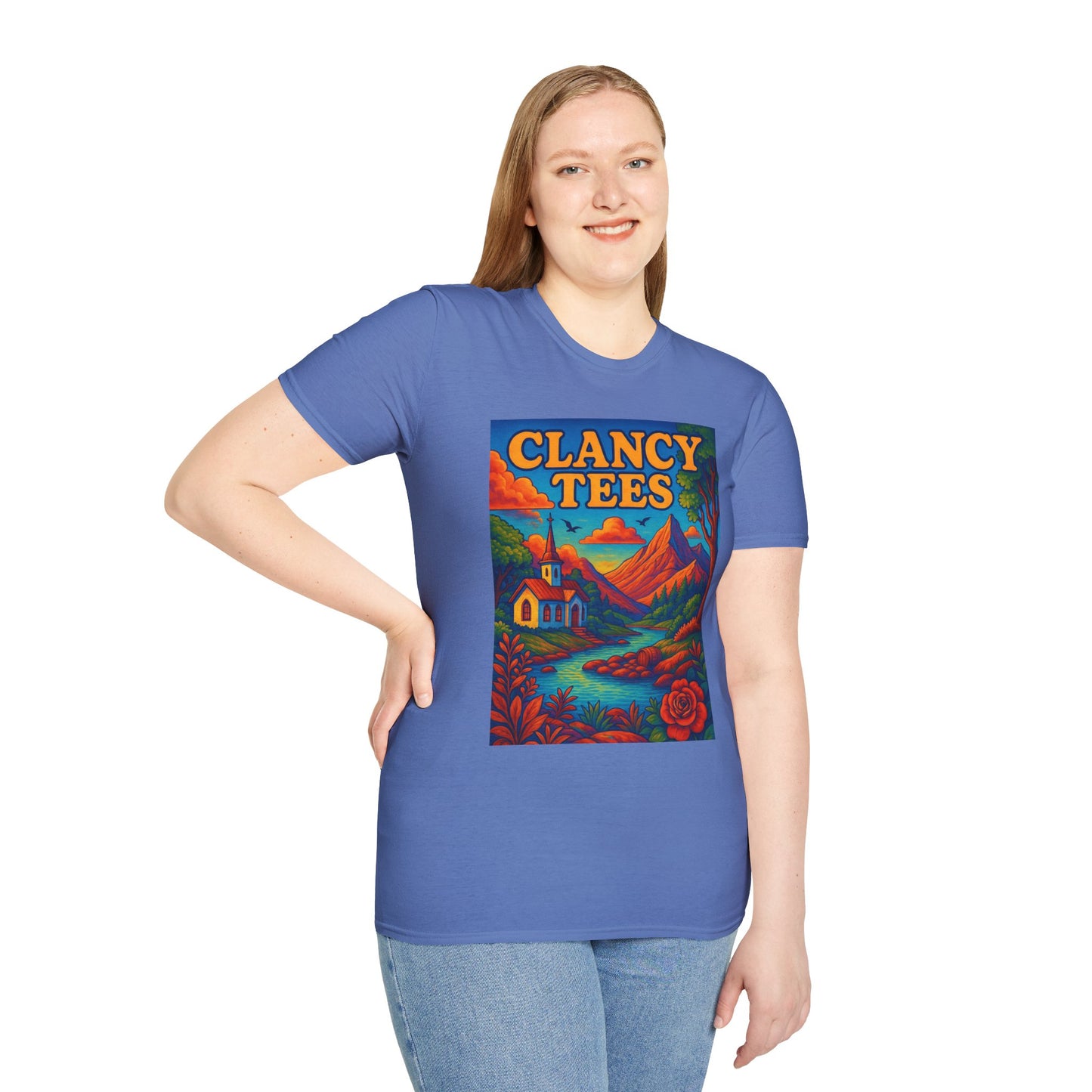 Vibrant Scenic Unisex T-Shirt, Outdoor Adventure Tee, Nature Lover Apparel, Art-Inspired Casual Wear, Gift for All Occasions, Clancy Tees