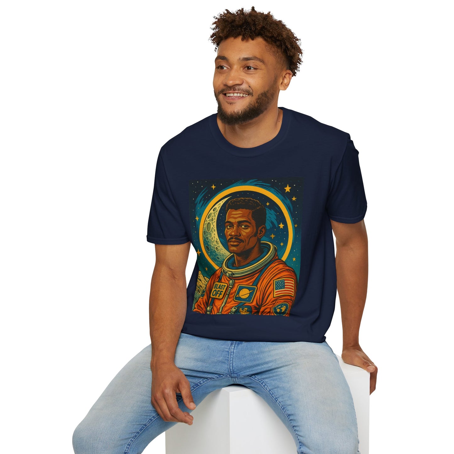 Afrofuturist Astronaut Shirt – Retro Space Art Tee – Gift for Sci-Fi Fans, Black Space History Buffs, Dreamers, Visionaries, and Cosmic Thinkers