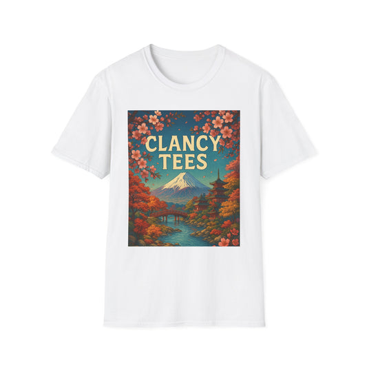 Clancy Tees Unisex Softstyle T-Shirt - Japanese Landscape Design, Gift for Nature Lovers, Vintage Aesthetic Tee, Casual Wear, Art [...]