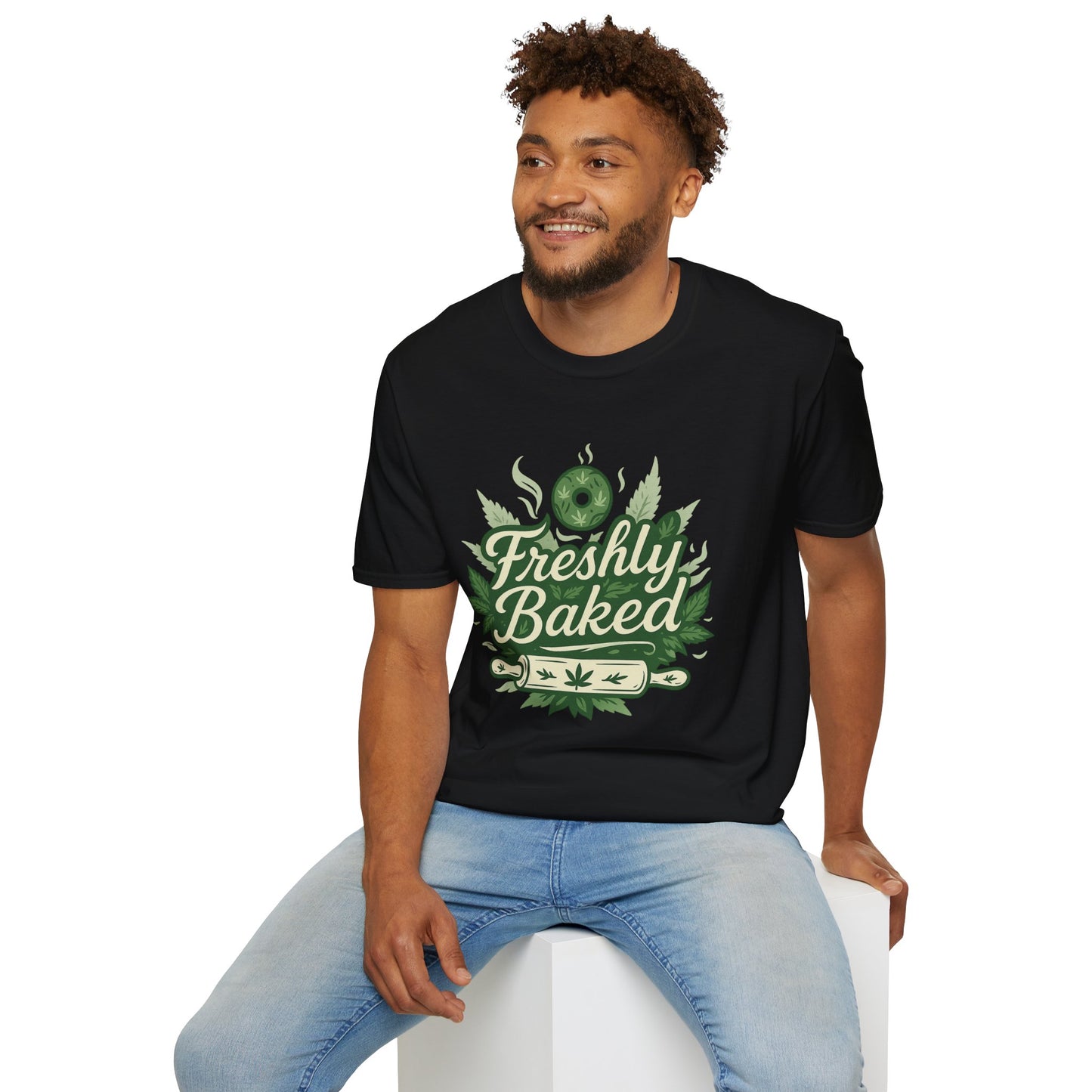 Freshly Baked T-Shirt, Unisex Graphic Tee for Cooks, Foodies, Parties, 420 Celebrations, Unique Gift Idea