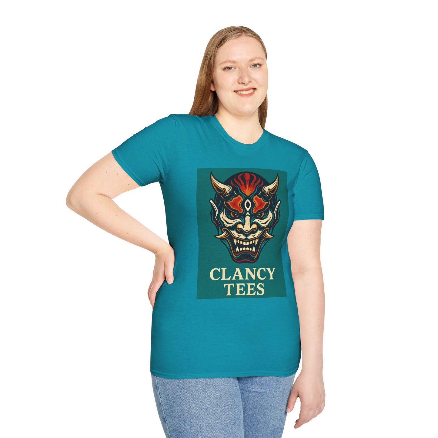 Graphic T-Shirt with Unique Demon Design, Unisex Tee, Casual Wear, Gift for Fans, Halloween Apparel, Streetwear