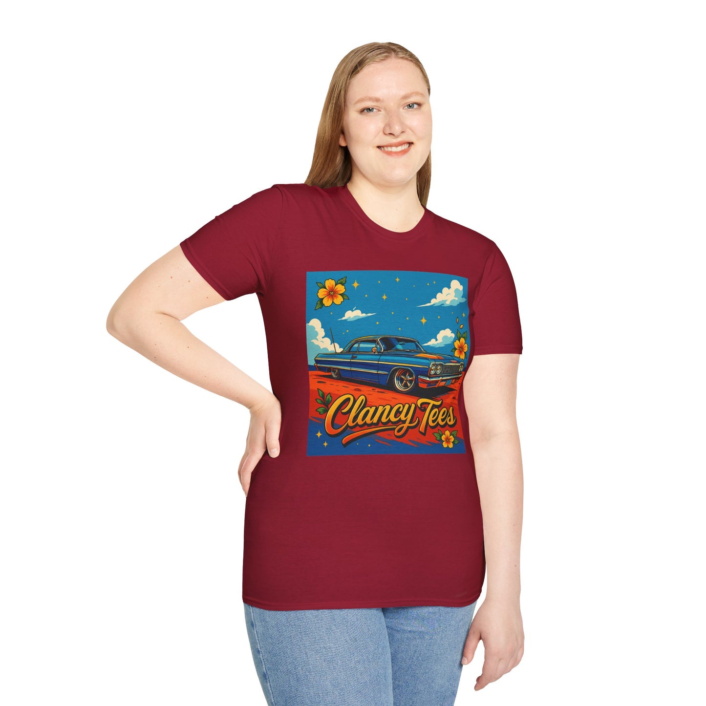 Lowrider Car Retro Shirt – Chicano Style Graphic Tee – Gift for Classic Car Lovers, Vintage Culture Fans, and Custom Car Aesthetic Addicts