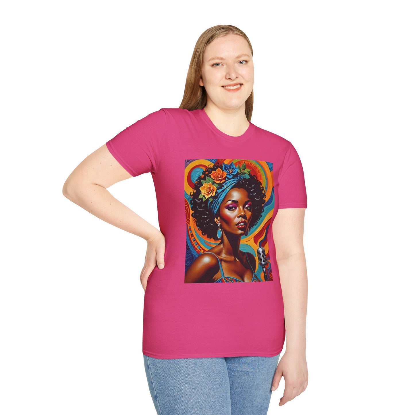 Afrofuturist Soul Singer T Shirt Cosmic Jazz Graphic Tee Retro Funk Fashion Music Artwork Top Gift for Soul Fans