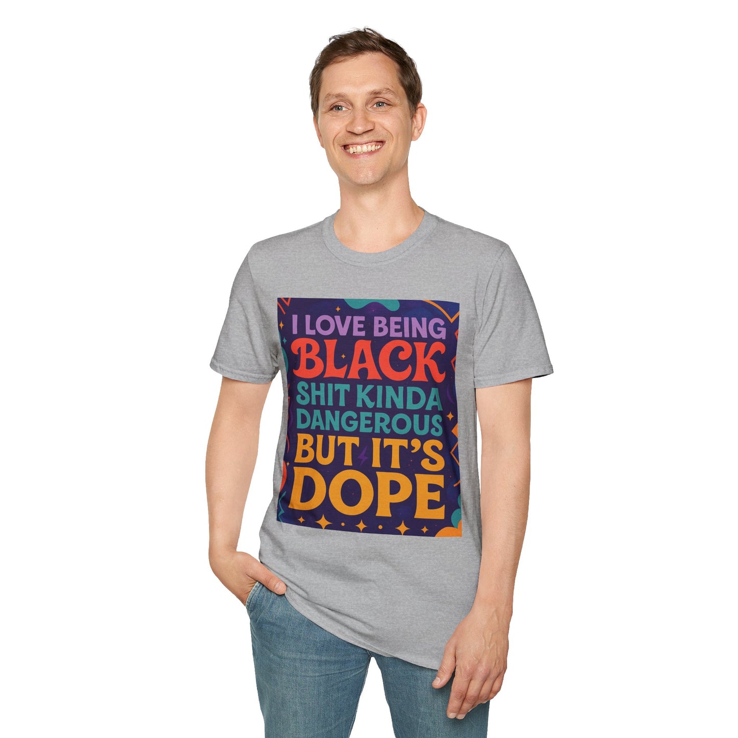 I Love Being Black Shirt – Bold Afrocentric Graphic Tee – Funny Black Pride Design – Gift for Pro-Black Friends and Culture Lovers