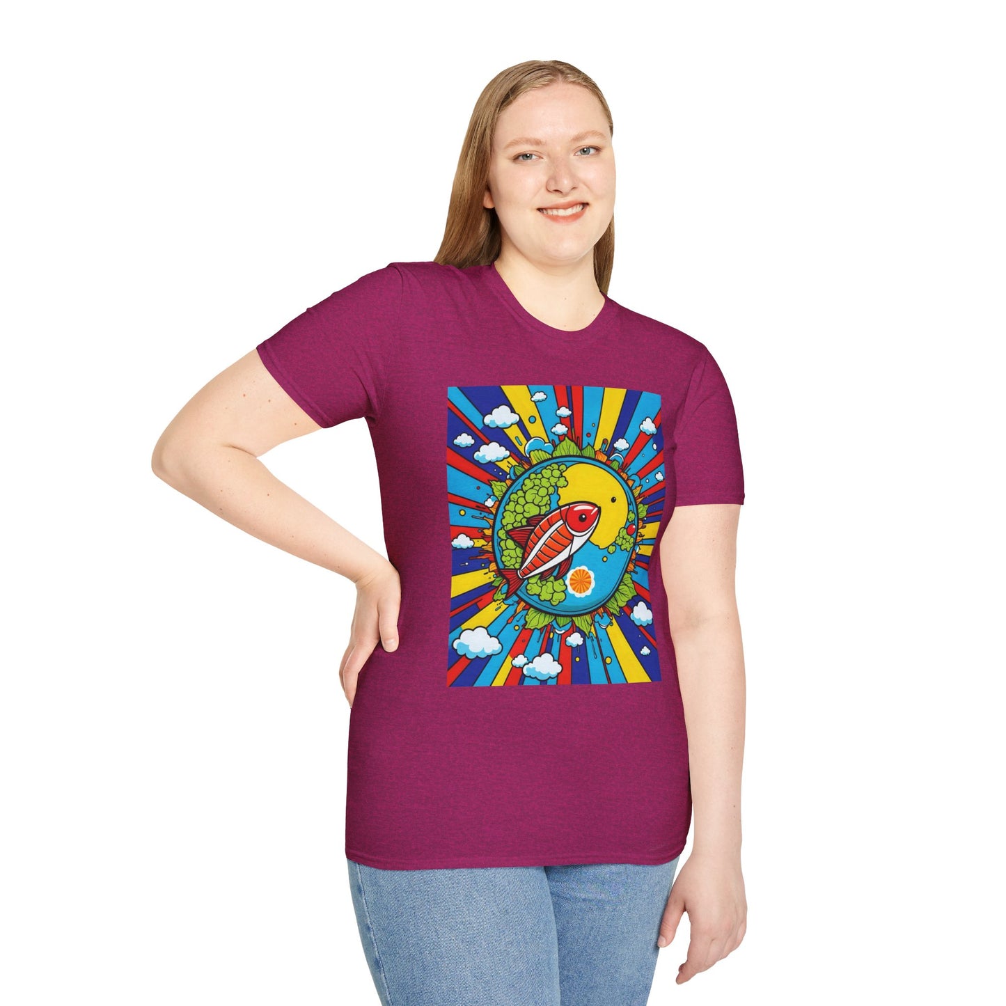 Trippy Sushi Shirt for Foodies Gift for Psychedelic Art Fans Funny Unisex Japanese Graphic Tee