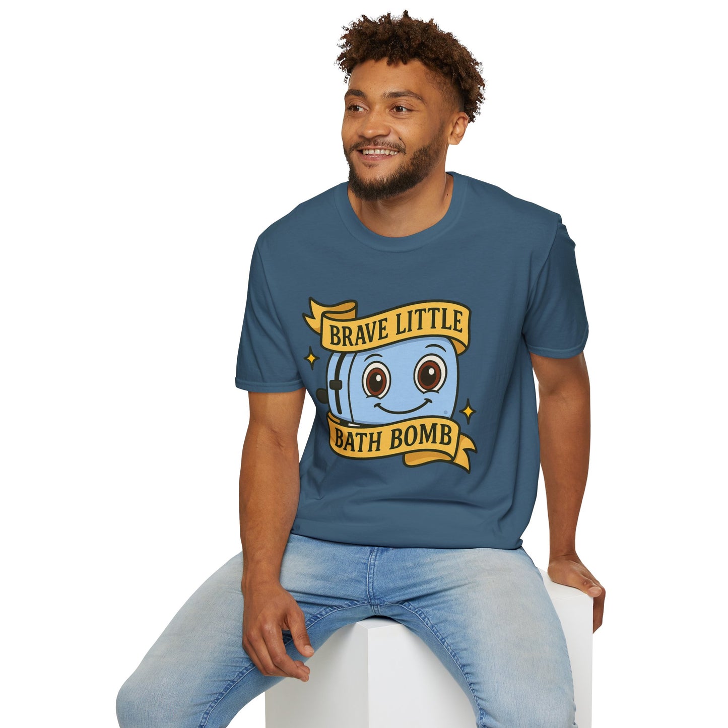 Brave Little Bath Bomb T-Shirt, Whimsical Tee for Kids, Fun Gift for Birthdays, Bath Lovers, Unique Graphic Shirt