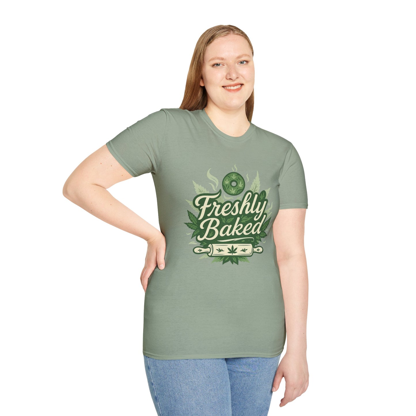 Freshly Baked T-Shirt, Unisex Graphic Tee for Cooks, Foodies, Parties, 420 Celebrations, Unique Gift Idea