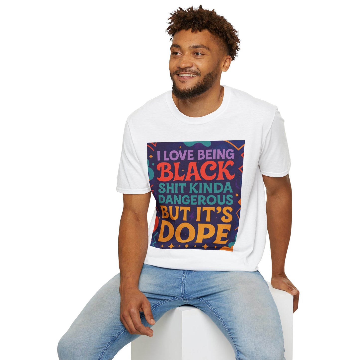 I Love Being Black Shirt – Bold Afrocentric Graphic Tee – Funny Black Pride Design – Gift for Pro-Black Friends and Culture Lovers