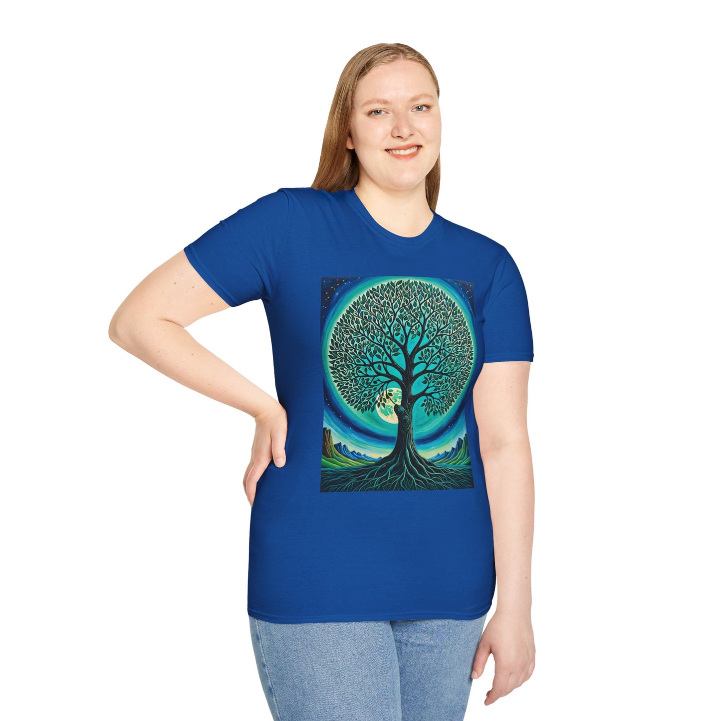 Tree of Life T-Shirt – Cosmic Nature Graphic Tee – Gift for Spiritual Friends, Psychedelic Art Lovers, and Mindful Hippie Souls