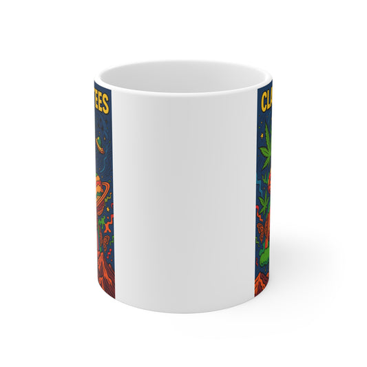 Trippy Mushroom Coffee Mug 11oz Psychedelic Space Cup Stoner Gift