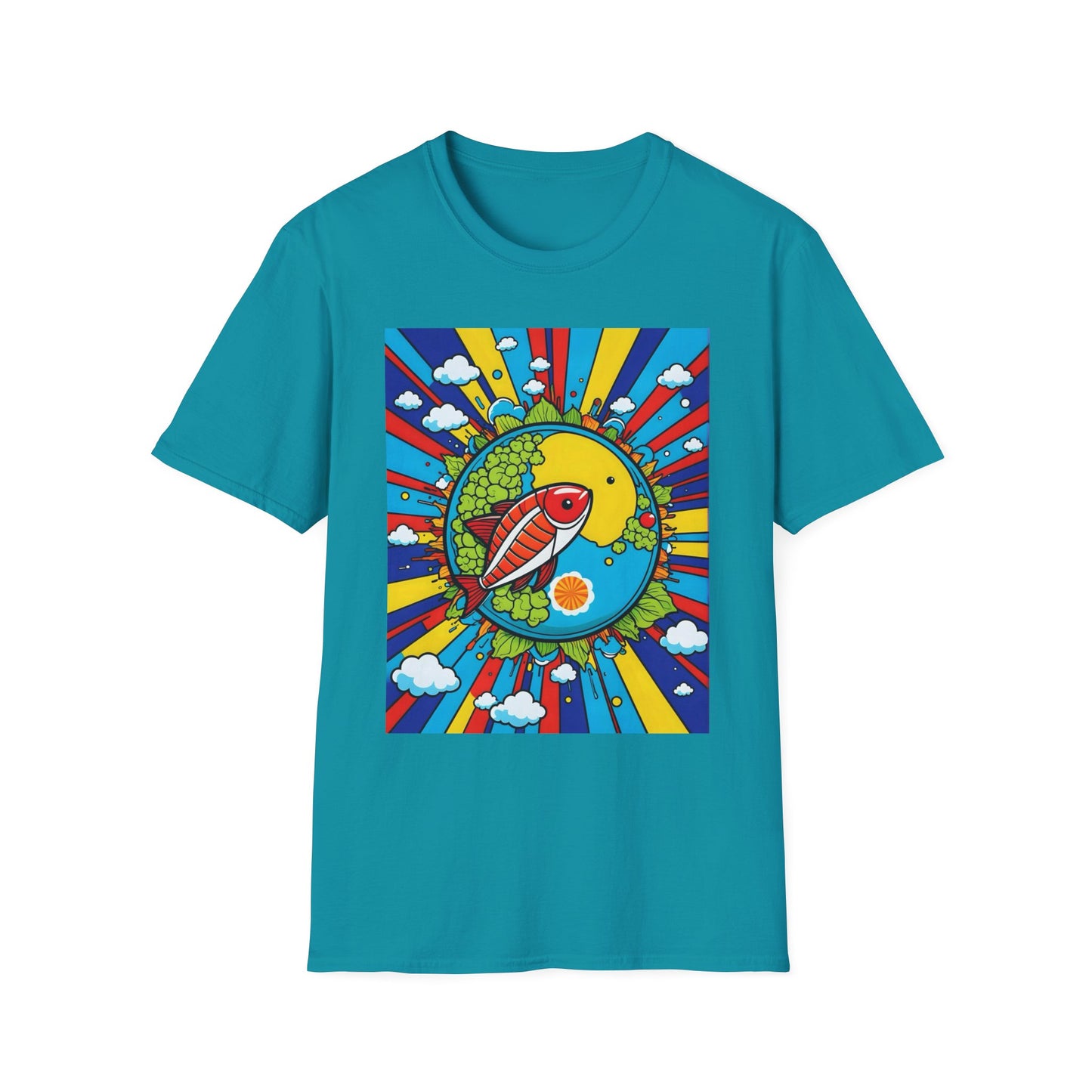 Trippy Sushi Shirt for Foodies Gift for Psychedelic Art Fans Funny Unisex Japanese Graphic Tee