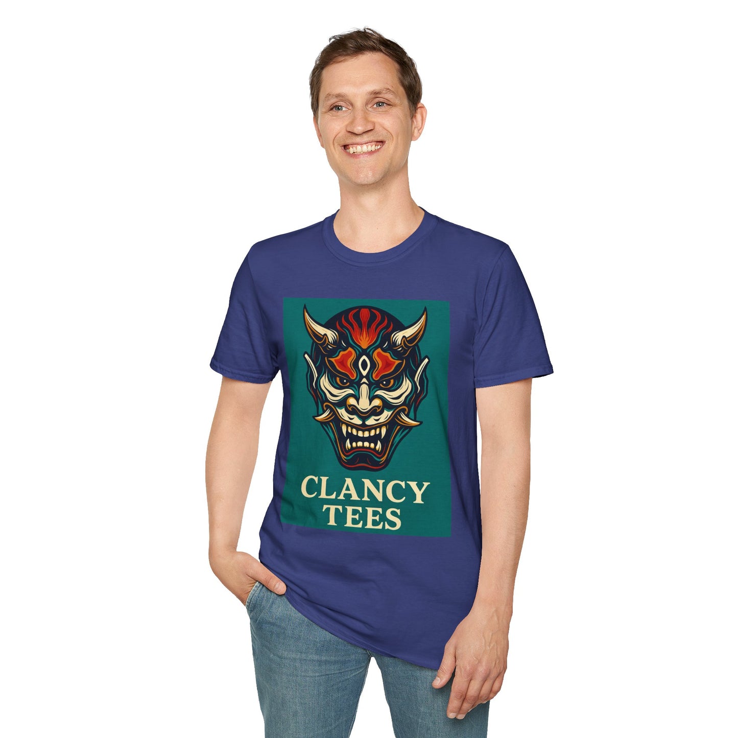 Graphic T-Shirt with Unique Demon Design, Unisex Tee, Casual Wear, Gift for Fans, Halloween Apparel, Streetwear