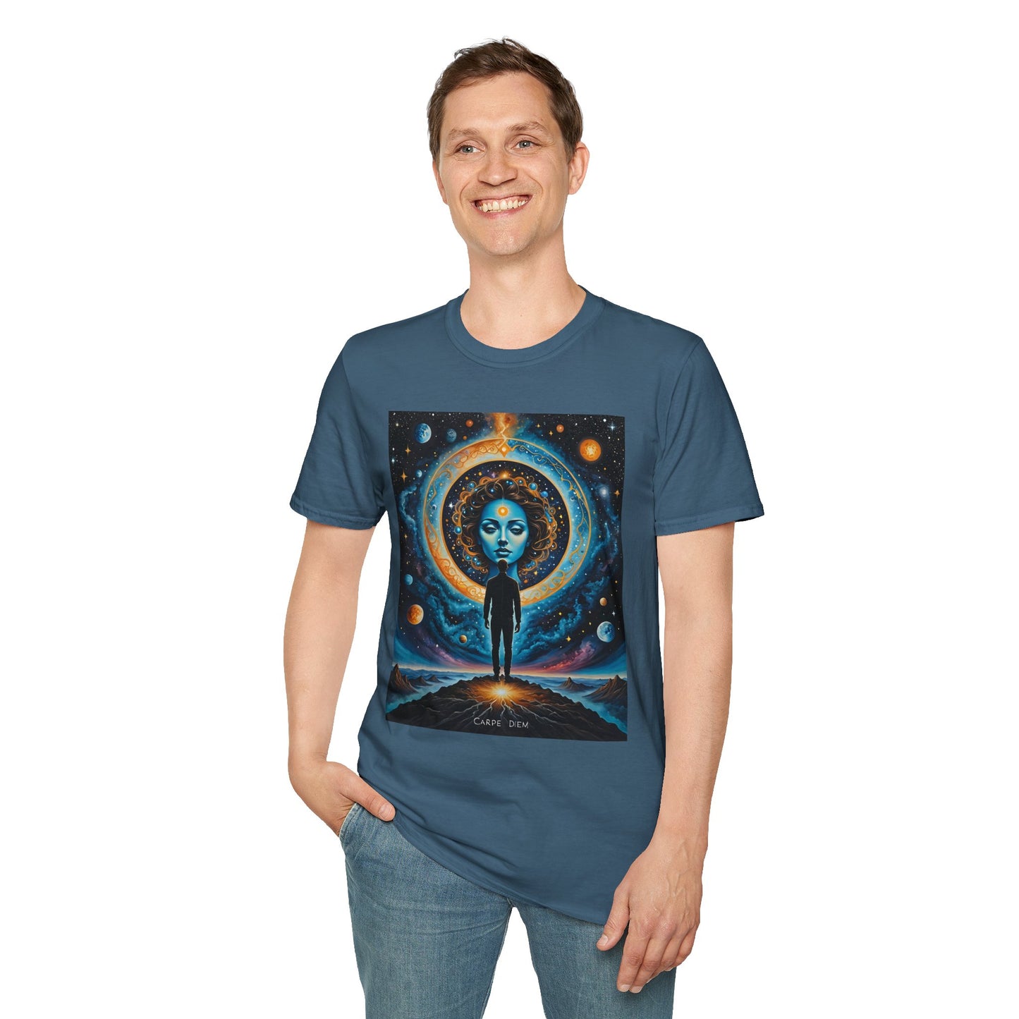 Cosmic Portal T-Shirt – Surreal Galaxy Art Tee – Gift for Spiritual Thinkers, Psychedelic Art Lovers, and Astral Projection Enthusiasts