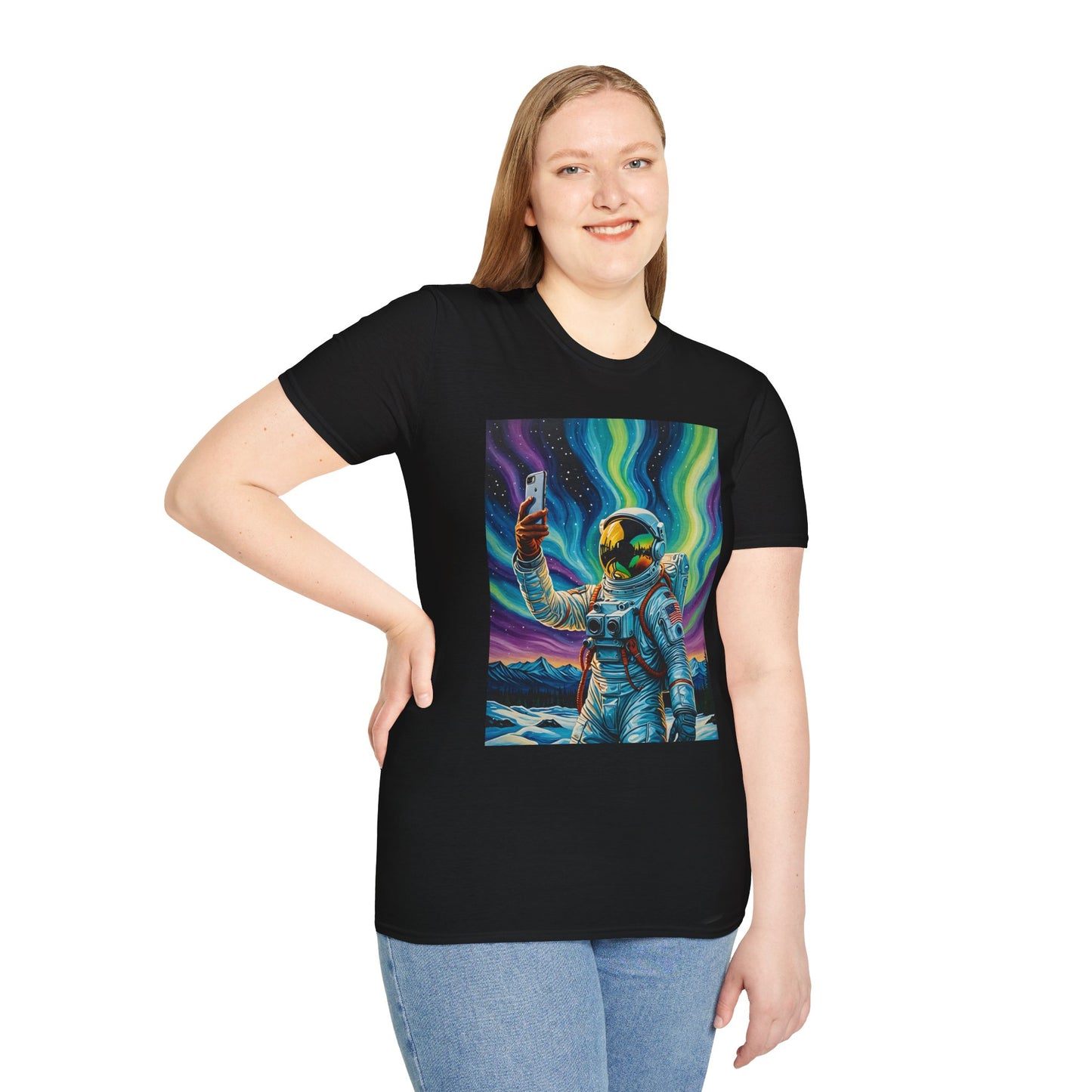 Vibrant Astronaut T-Shirt - Cosmic Vibes, Space Lover Gift, Unisex Casual Wear, Unique Graphic Tee, Festival Fashion