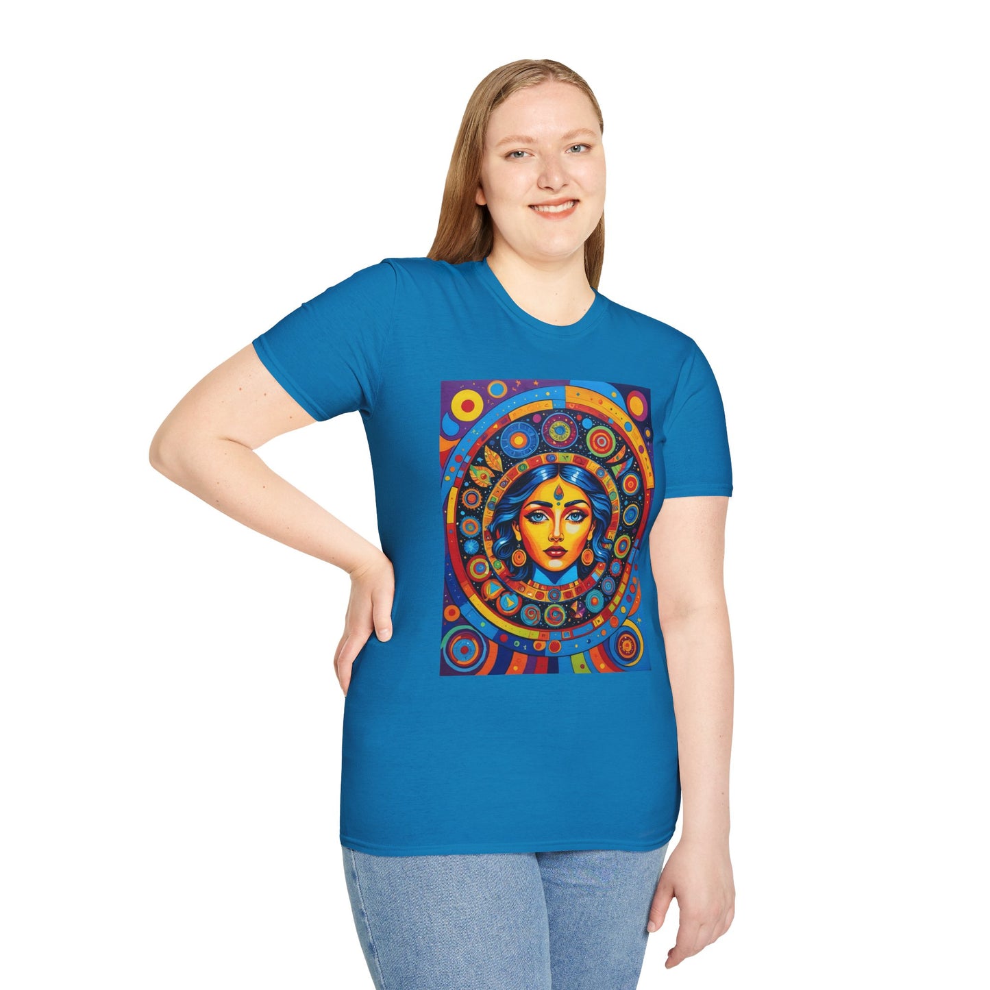Vibrant Art T-Shirt - Unisex Softstyle Tee, Colorful Graphic Shirt, Gift for Art Lovers, Perfect for Casual Wear, Unique Statement Piece