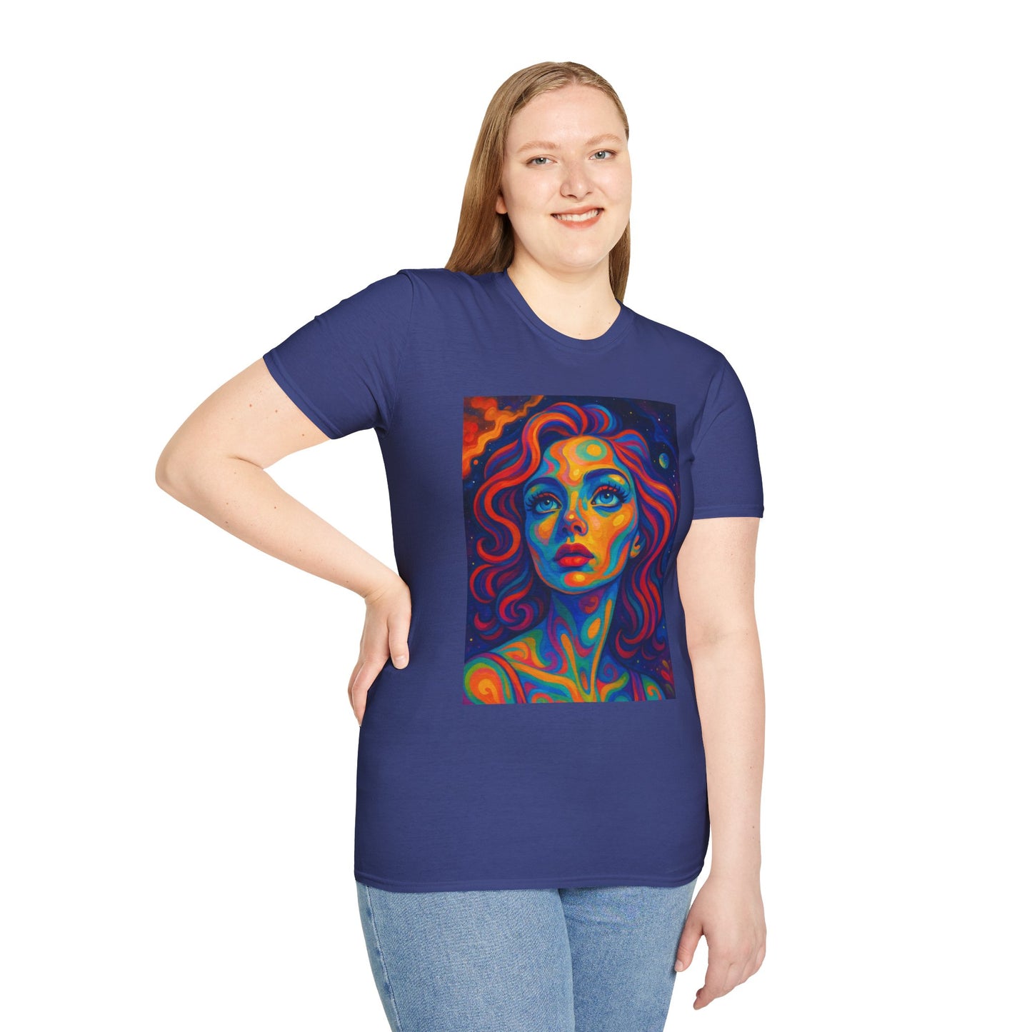 Psychedelic Woman Face Shirt | Trippy Pop Art T-Shirt | Colorful Surreal Portrait Tee | Gift for Art Lovers